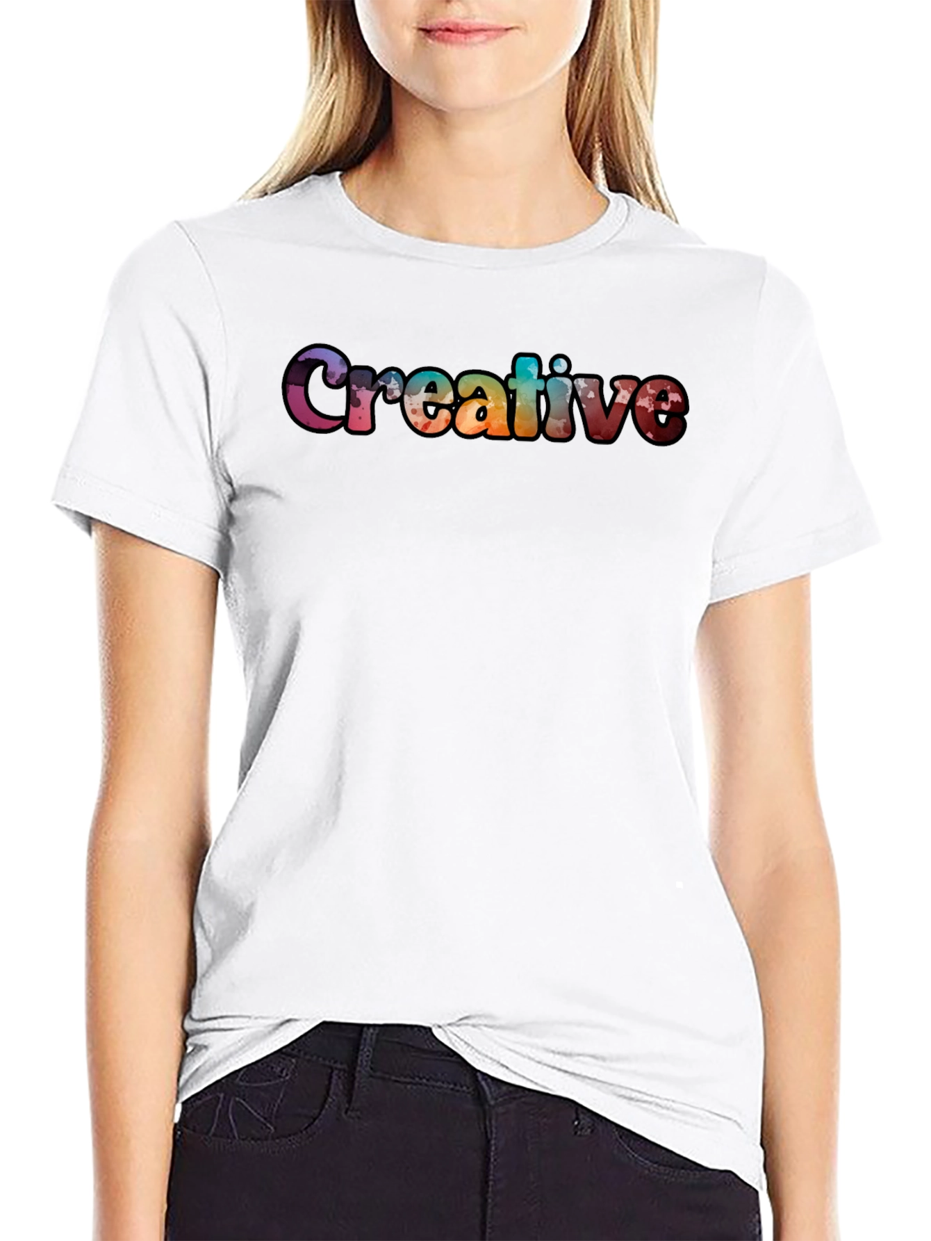 Creative Graphic Black T-Shirt