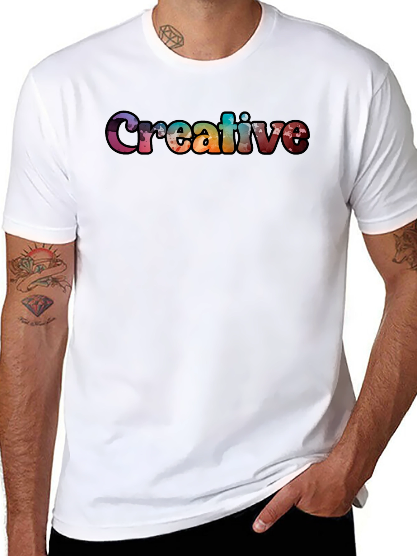 Creative Graphic Black T-Shirt