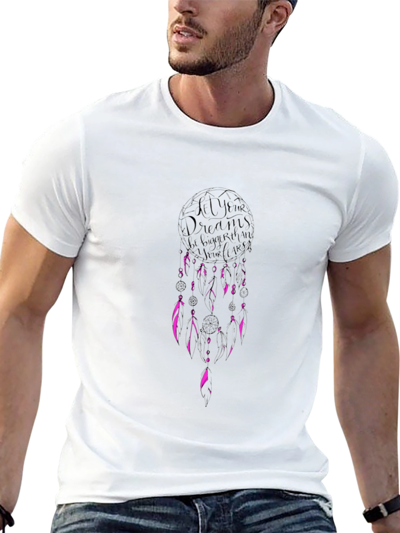 Dream Bigger T-Shirt - Graphic Dreamcatcher Tee