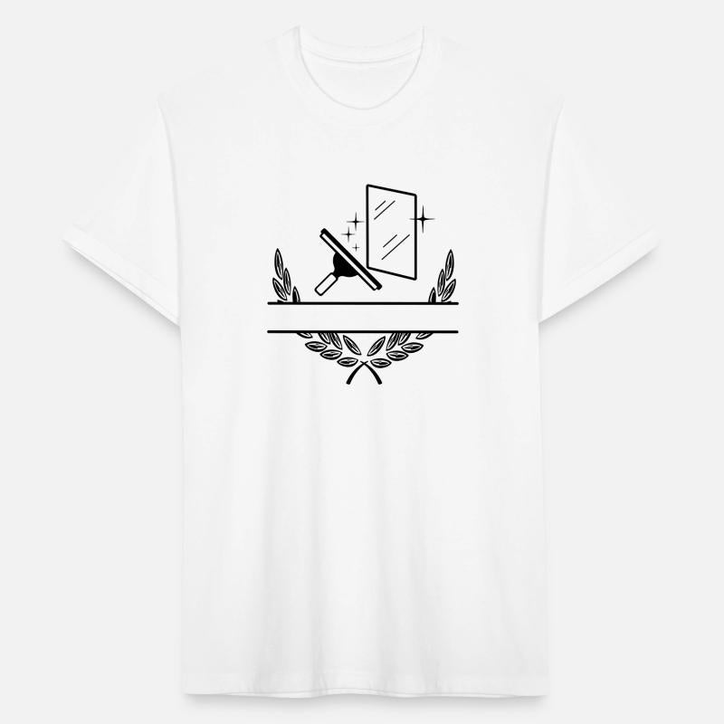 Window cleaner logo in laurel wreath