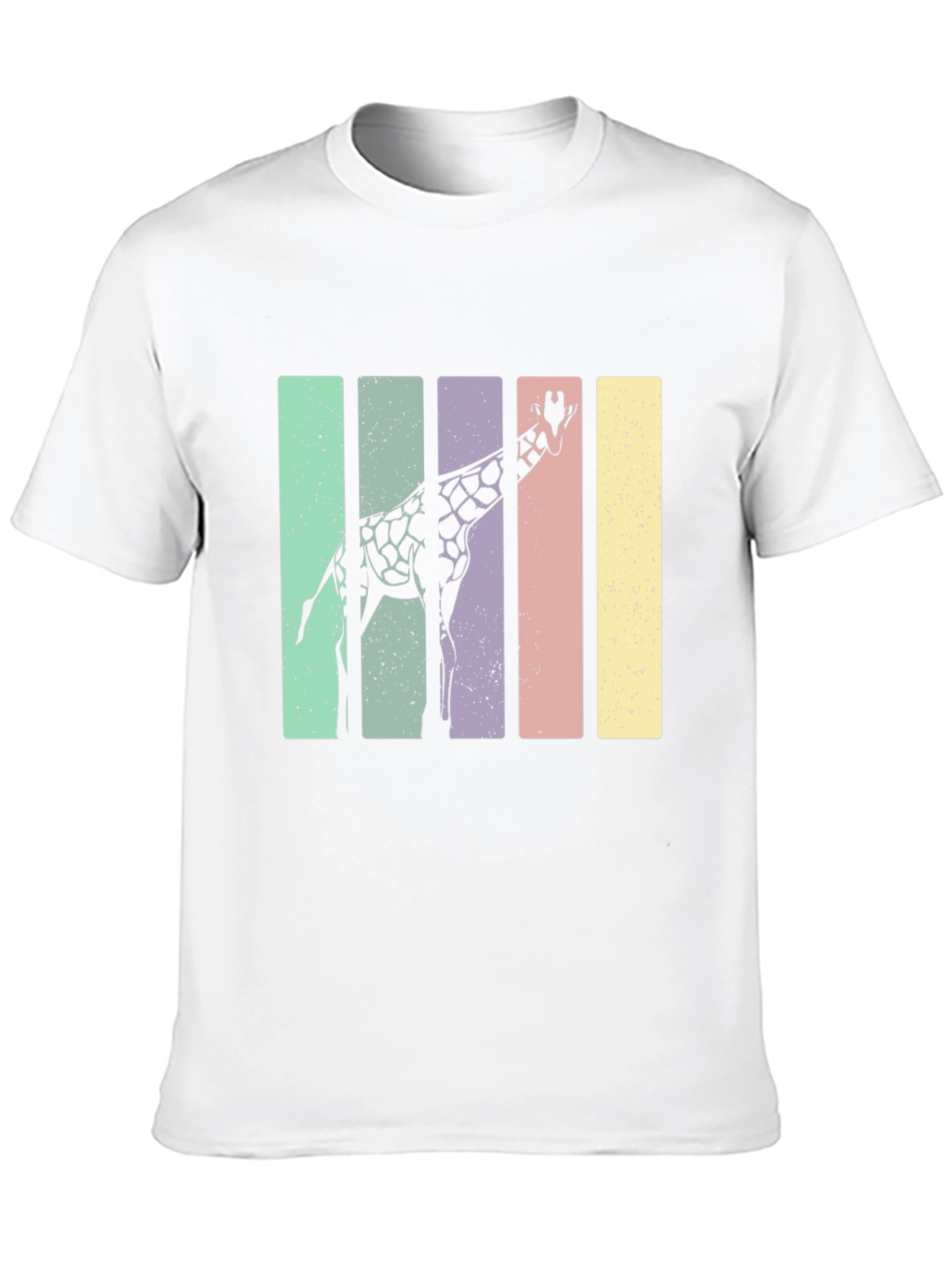 Giraffe Retro Stripes Graphic Tee