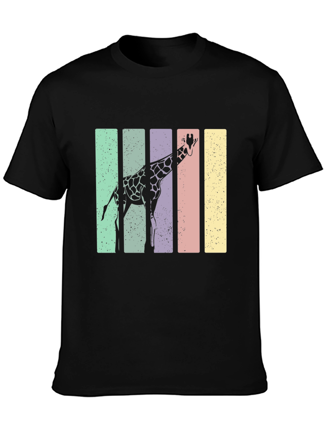 Giraffe Retro Stripes Graphic Tee