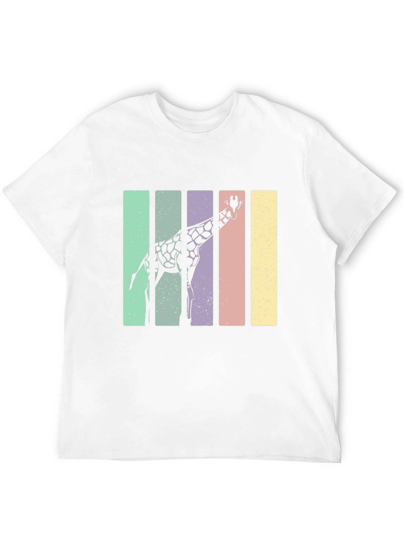 Giraffe Retro Stripes Graphic Tee