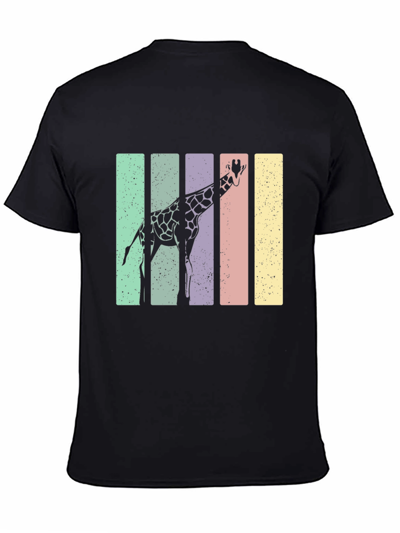Giraffe Retro Stripes Graphic Tee