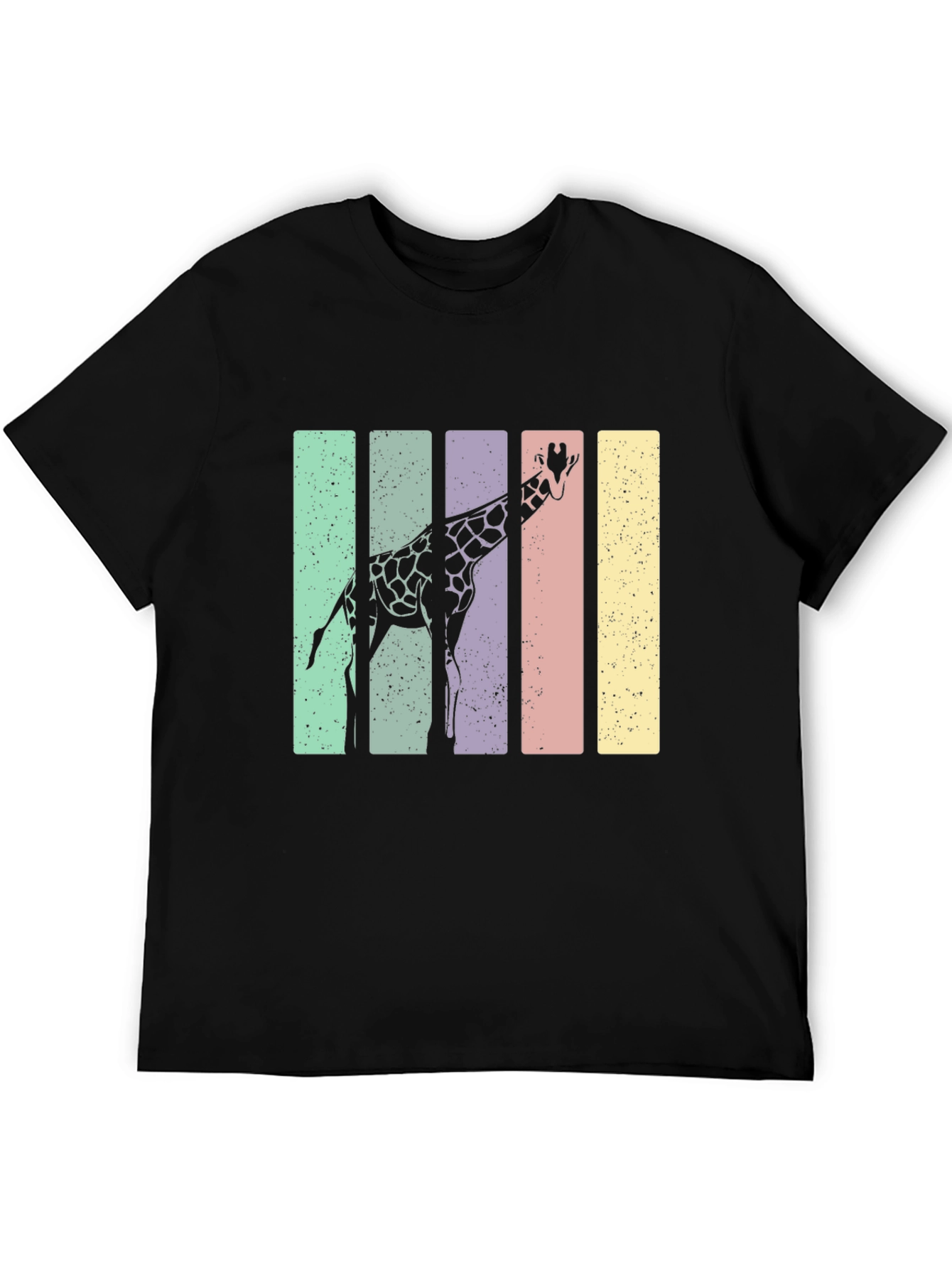 Giraffe Retro Stripes Graphic Tee