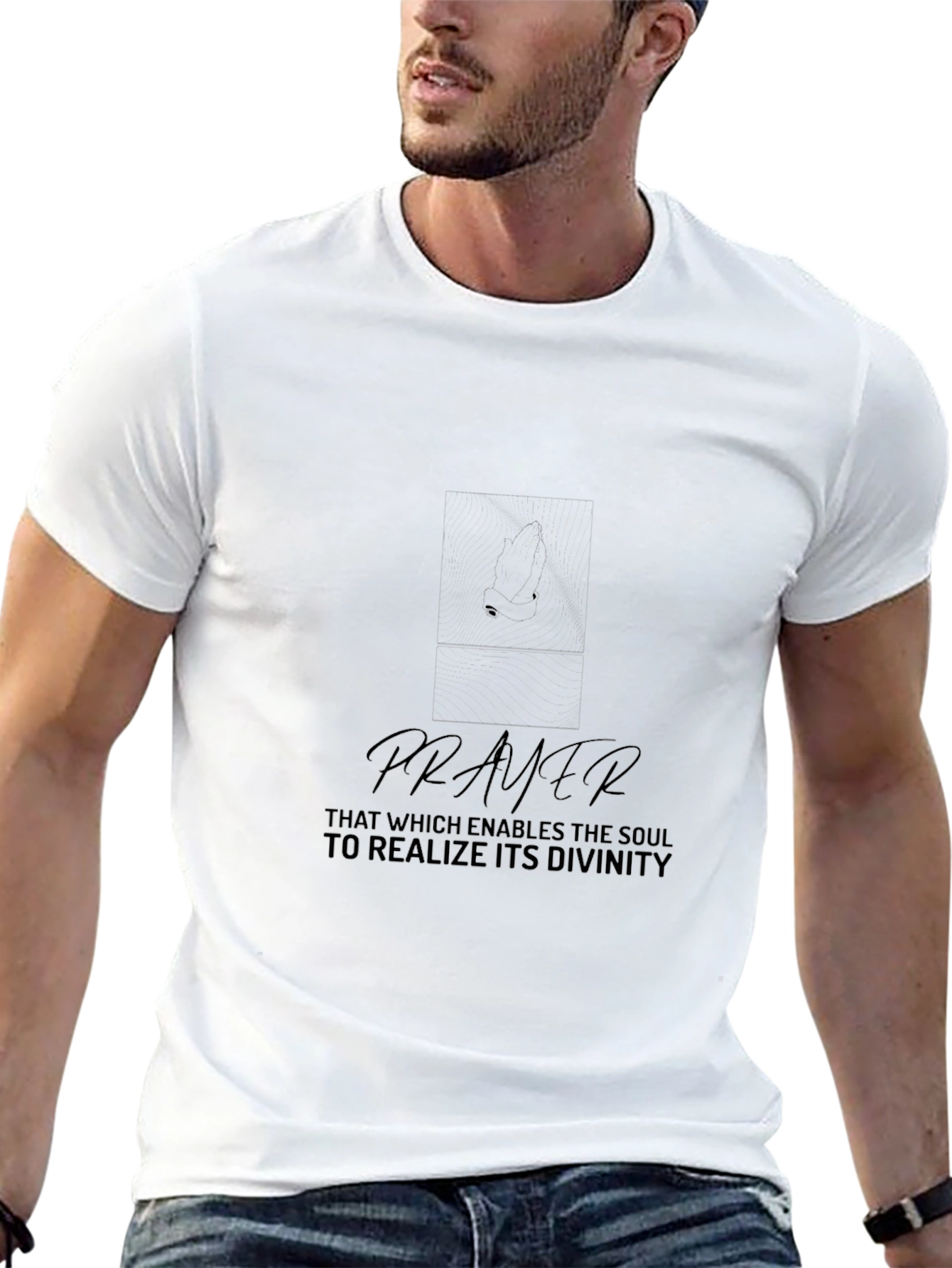 Prayer Graphic Black T-Shirt: Divine Inspiration