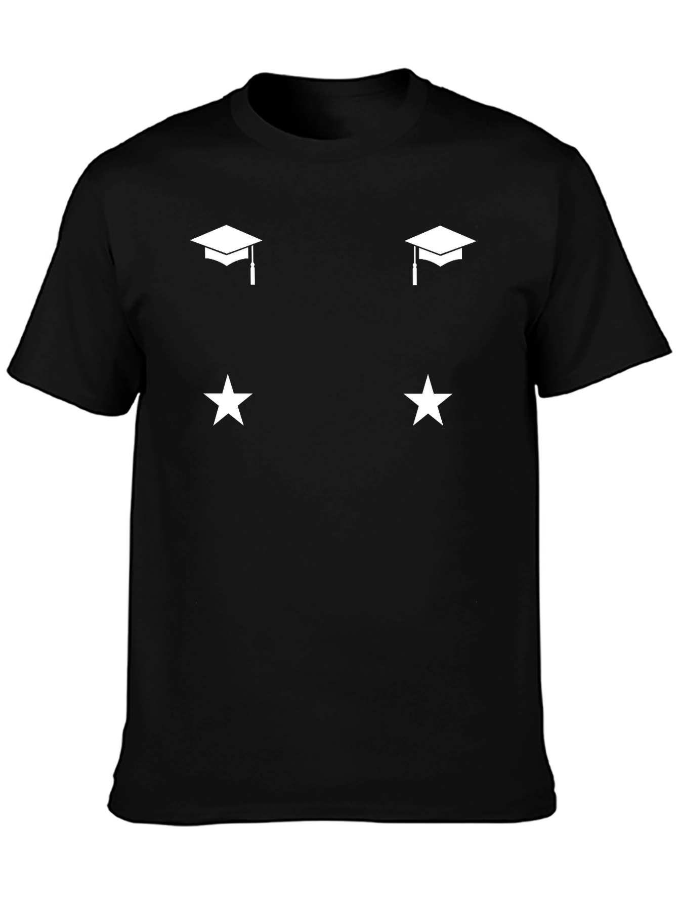 Graduation & Stars Black T-Shirt