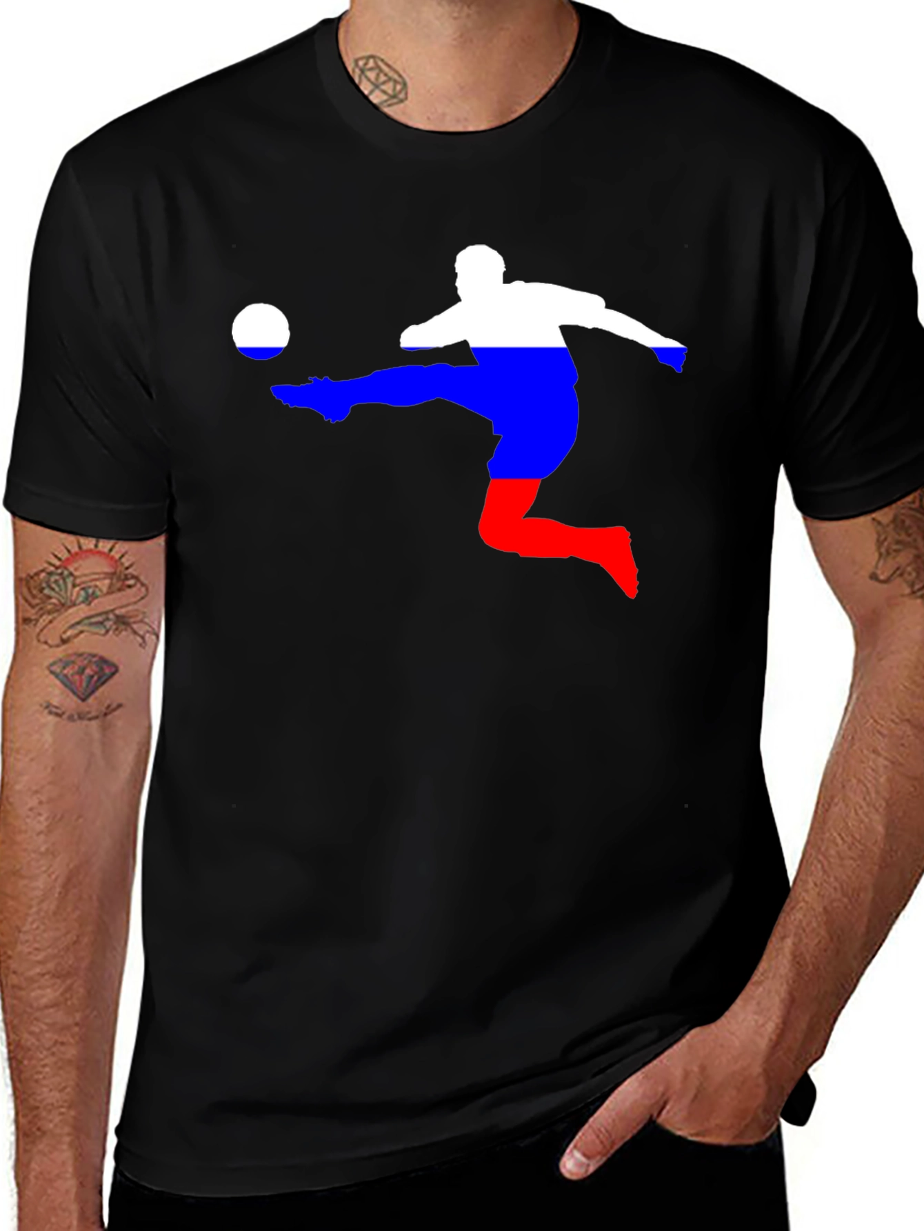 Russia Soccer T-Shirt - Black