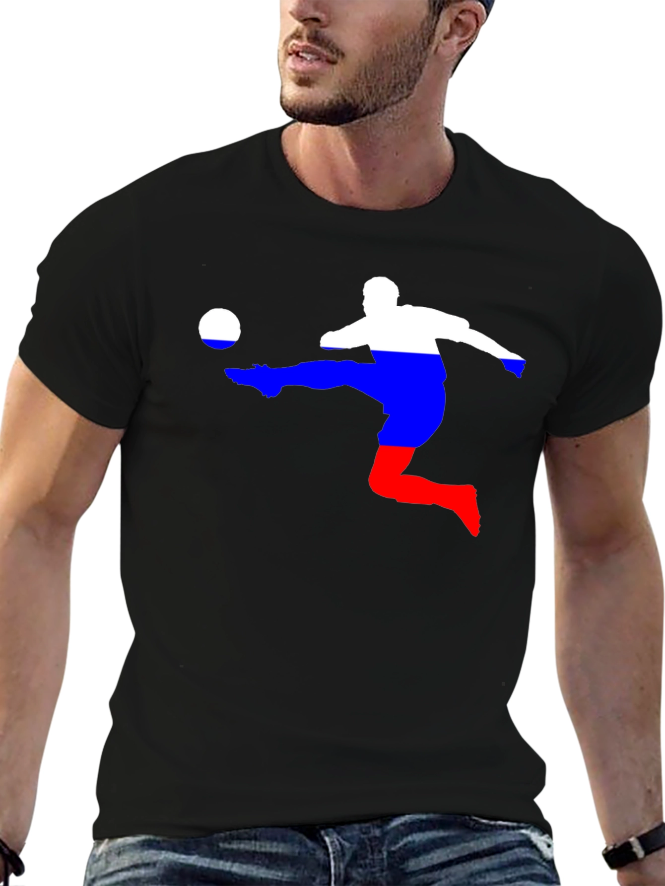 Russia Soccer T-Shirt - Black