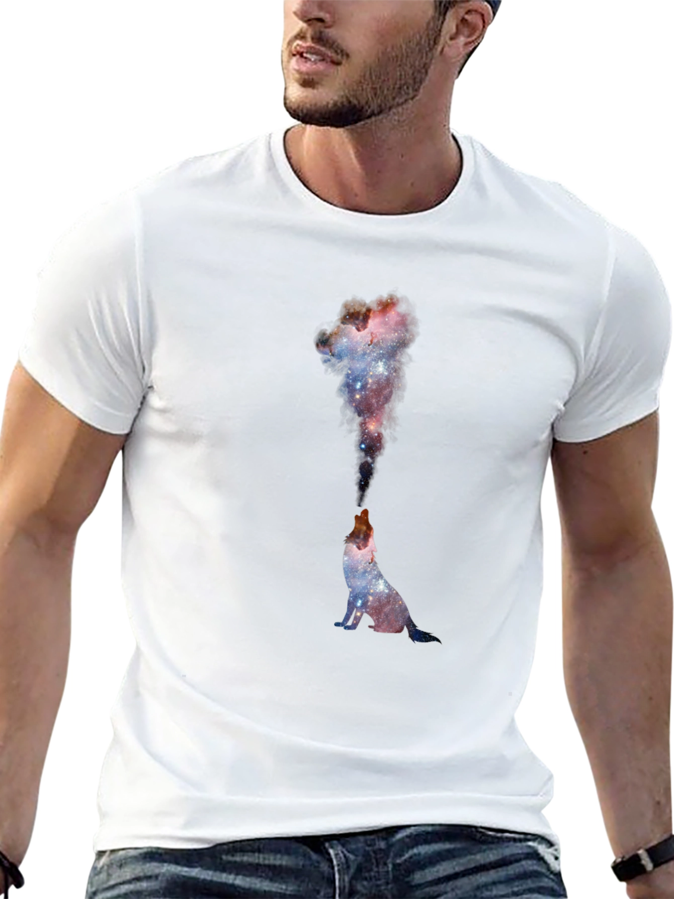 Galaxy Wolf T-Shirt - Unique Space Design