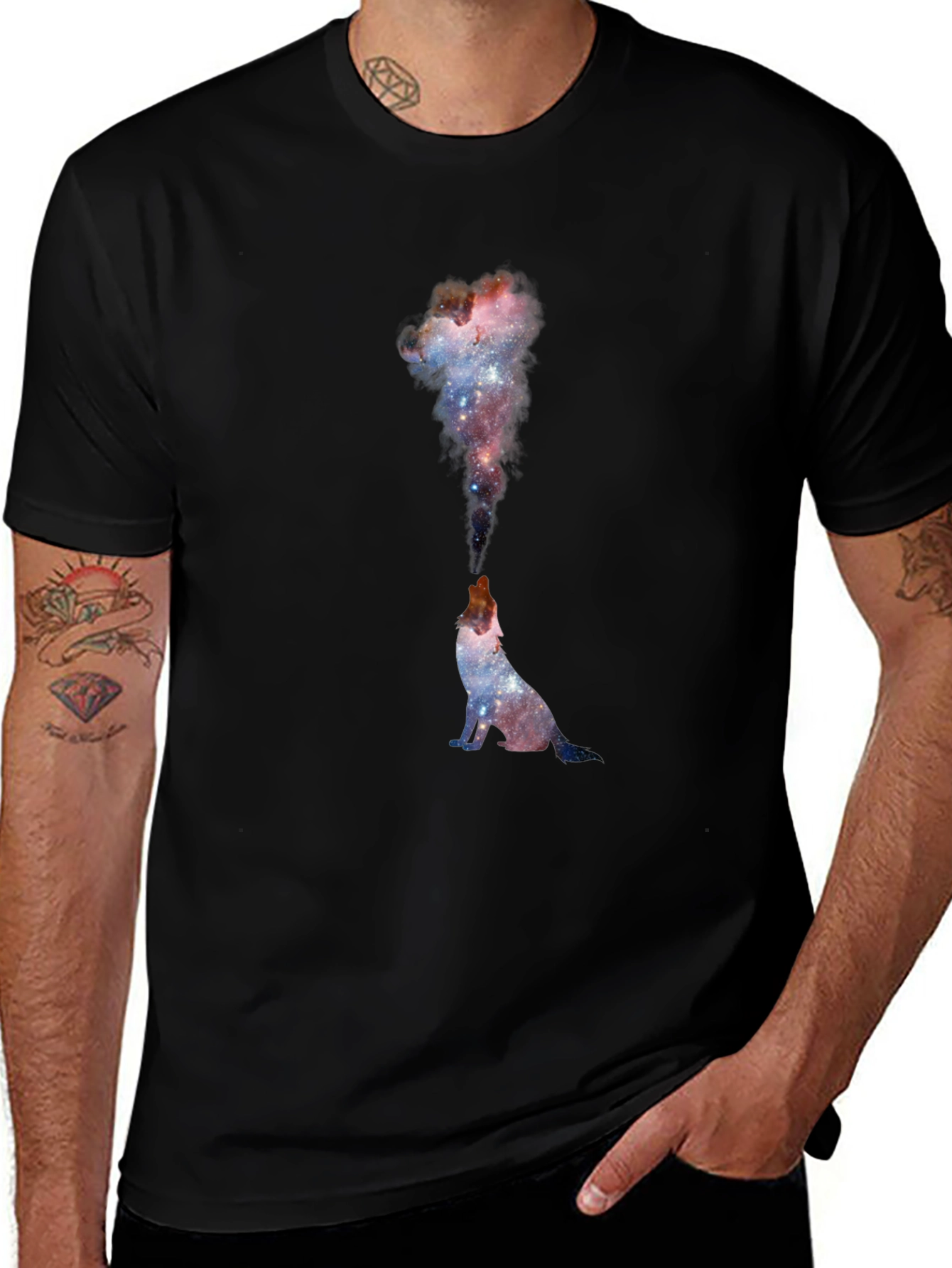 Galaxy Wolf T-Shirt - Unique Space Design