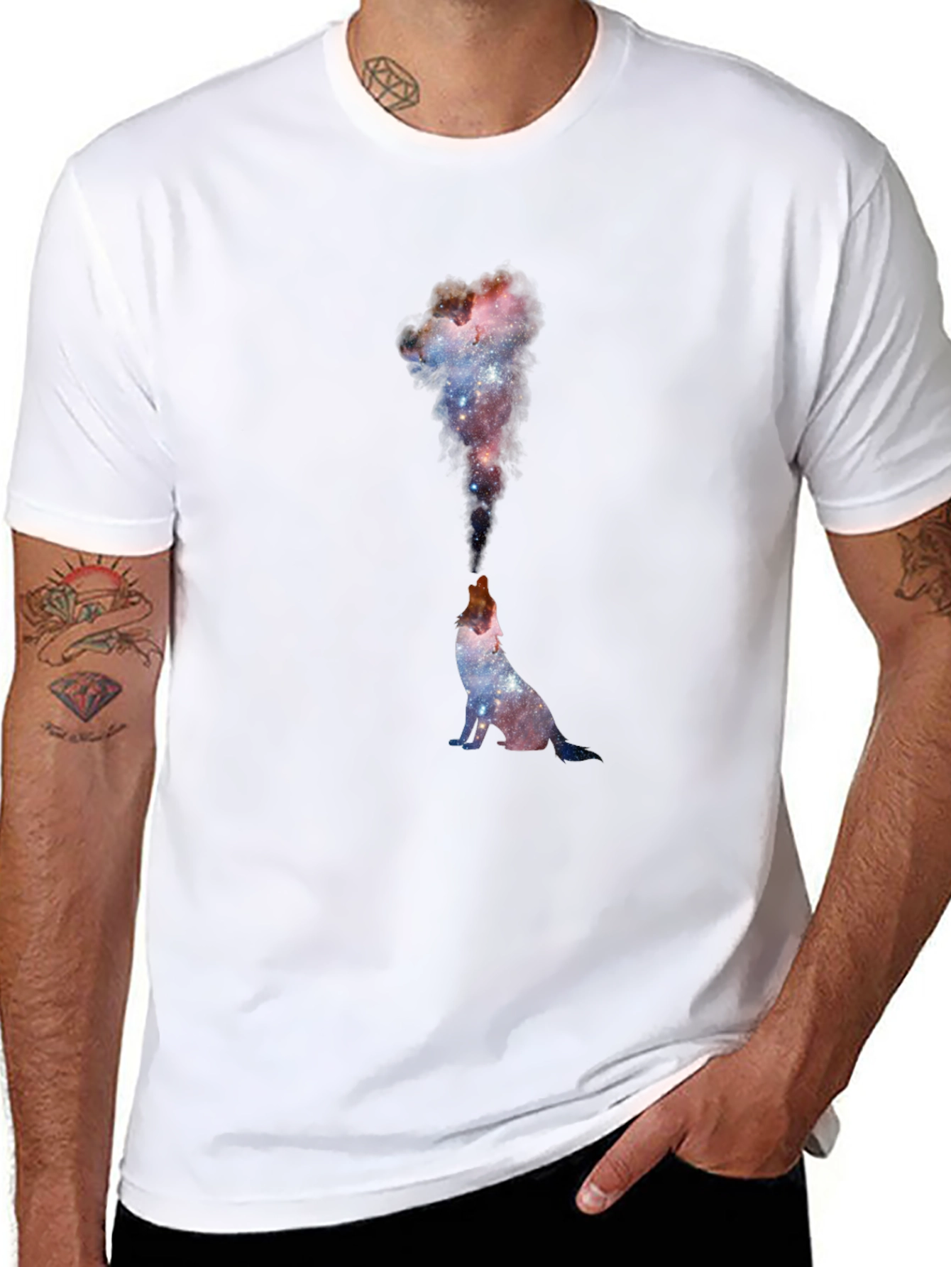 Galaxy Wolf T-Shirt - Unique Space Design