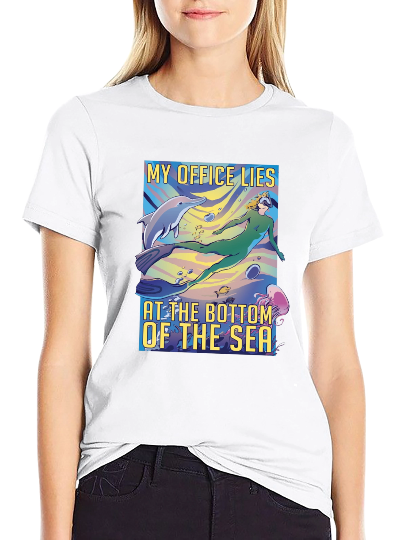 Ocean Office Black T-Shirt