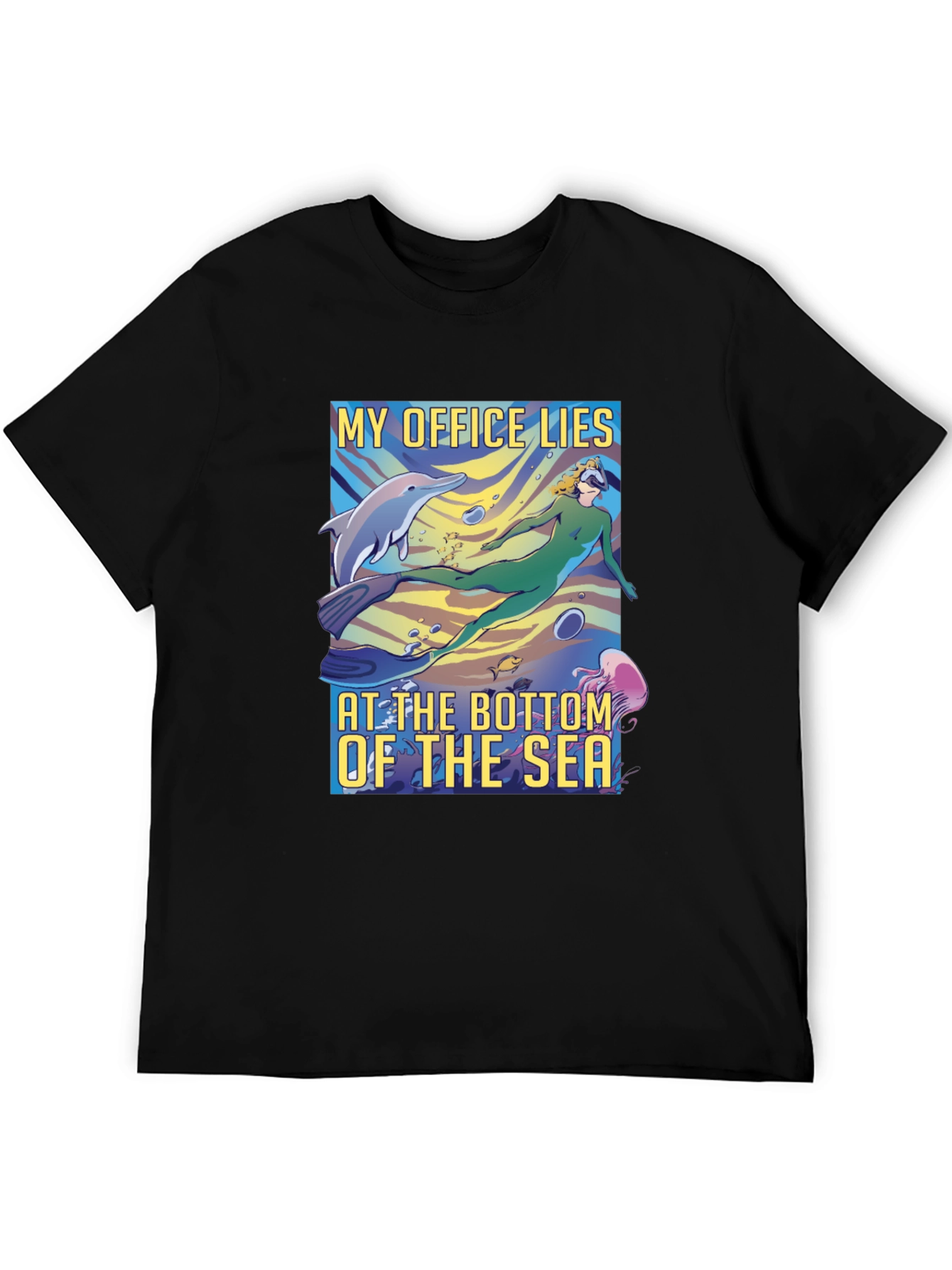 Ocean Office Black T-Shirt
