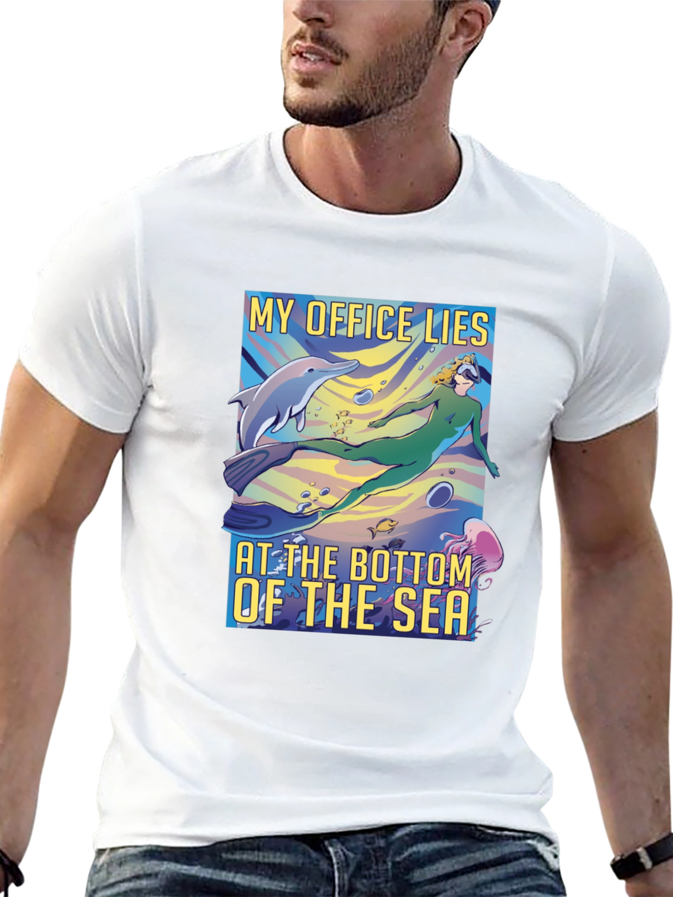 Ocean Office Black T-Shirt