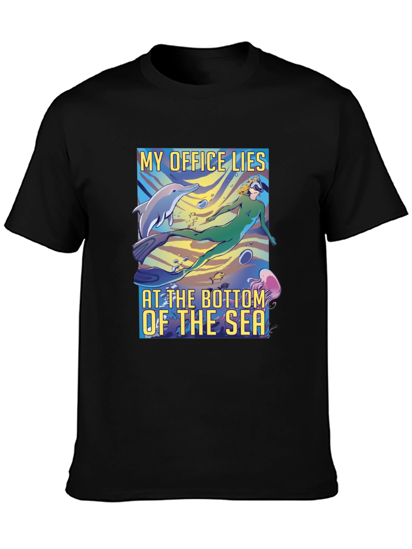 Ocean Office Black T-Shirt