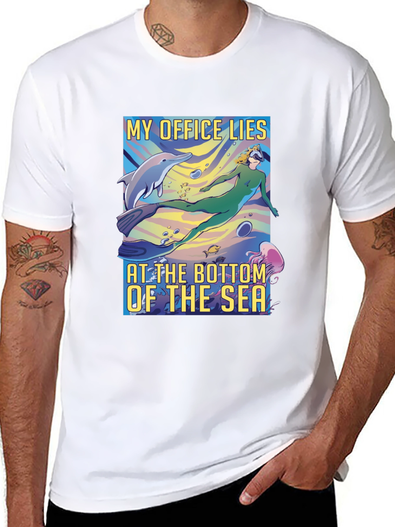 Ocean Office Black T-Shirt