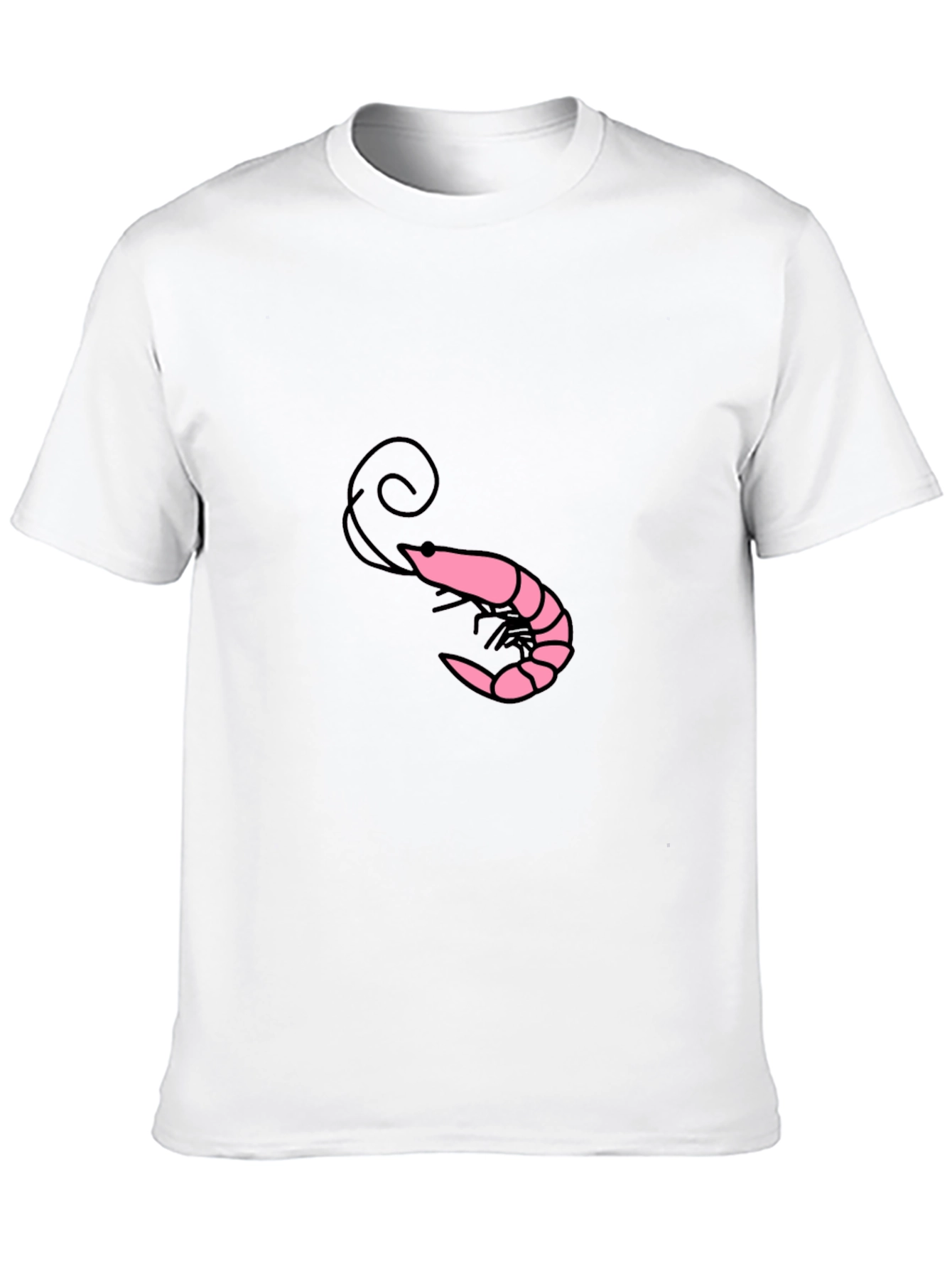 Shrimp Graphic Tee - Black Cotton Blend Shirt