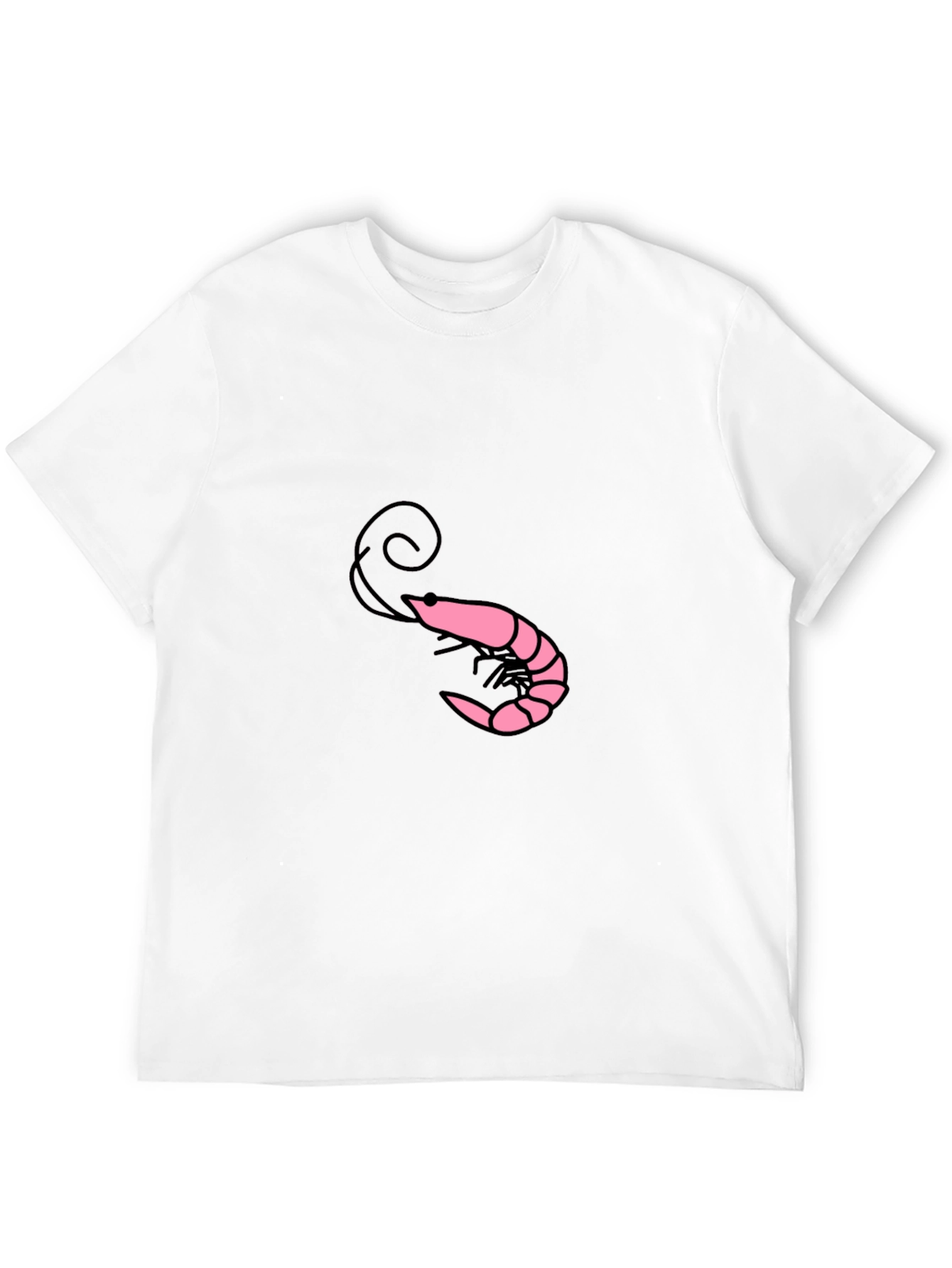 Shrimp Graphic Tee - Black Cotton Blend Shirt