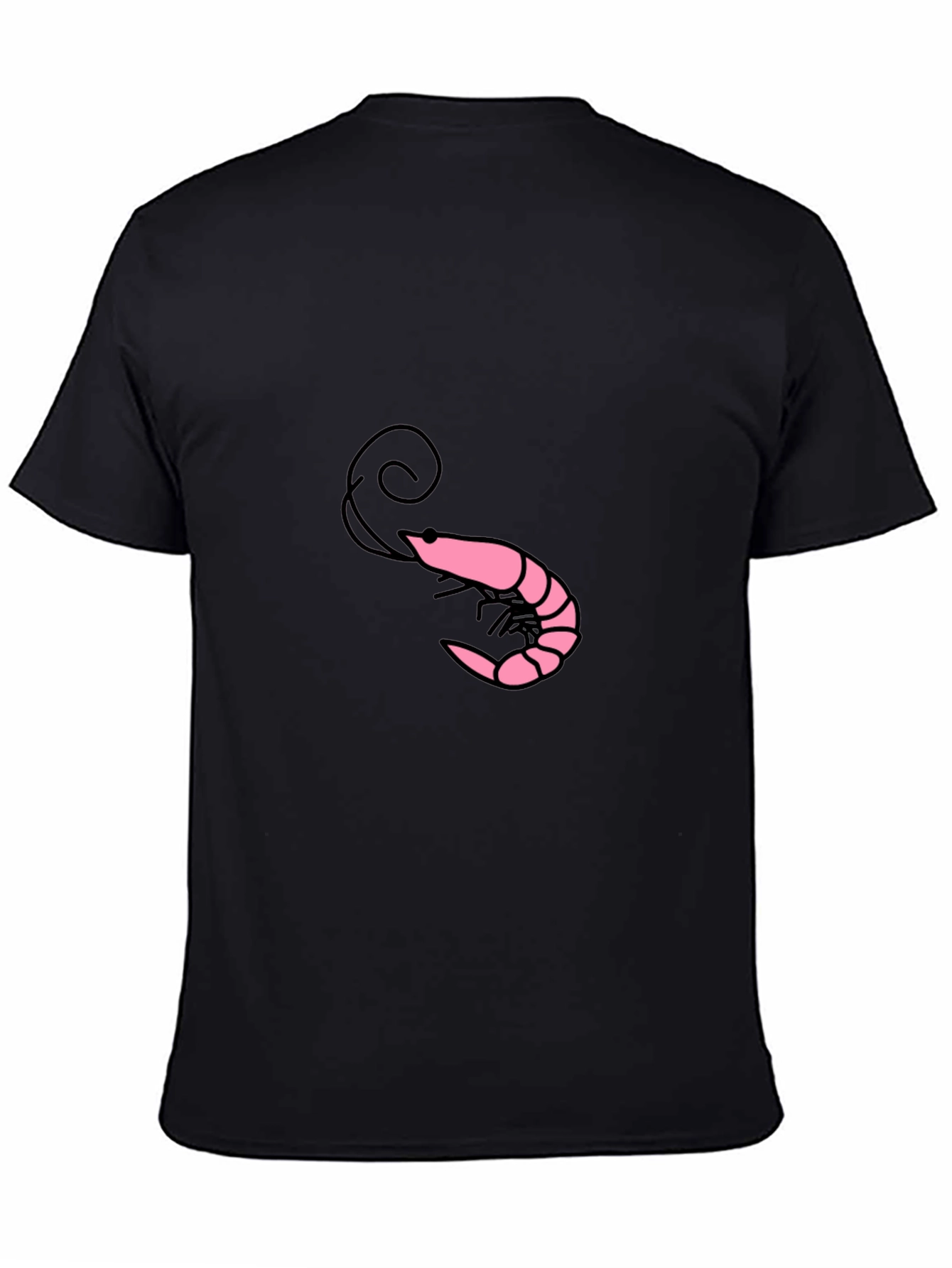 Shrimp Graphic Tee - Black Cotton Blend Shirt