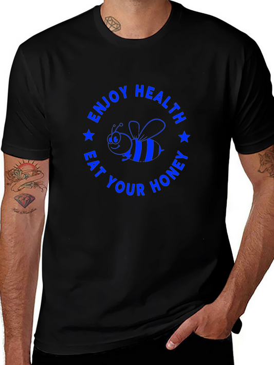 Enjoy Health Eat Your Honey Bee Graphic Tee - Black