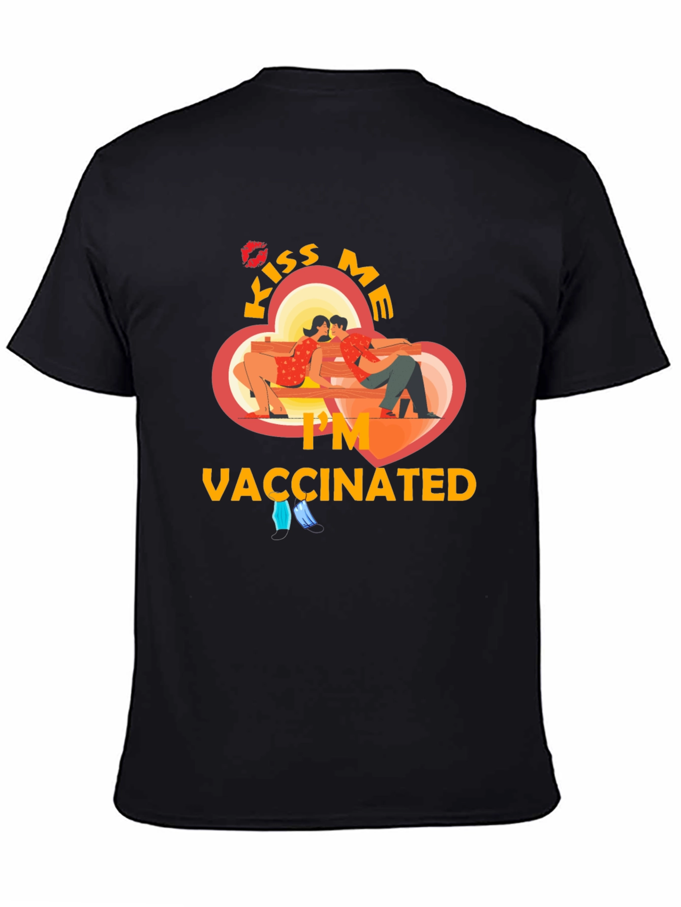 Kiss Me Im Vaccinated Graphic Tee