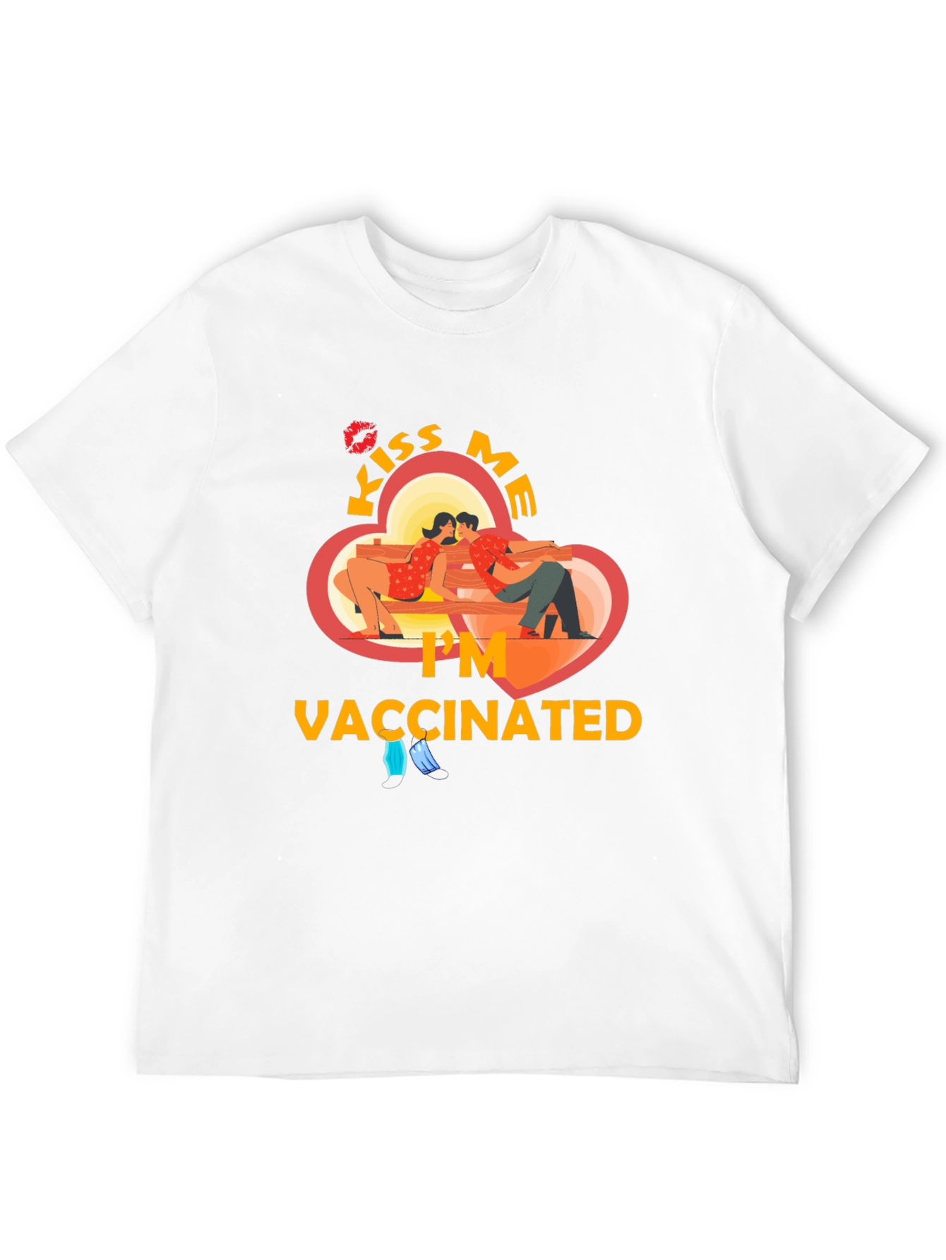 Kiss Me Im Vaccinated Graphic Tee