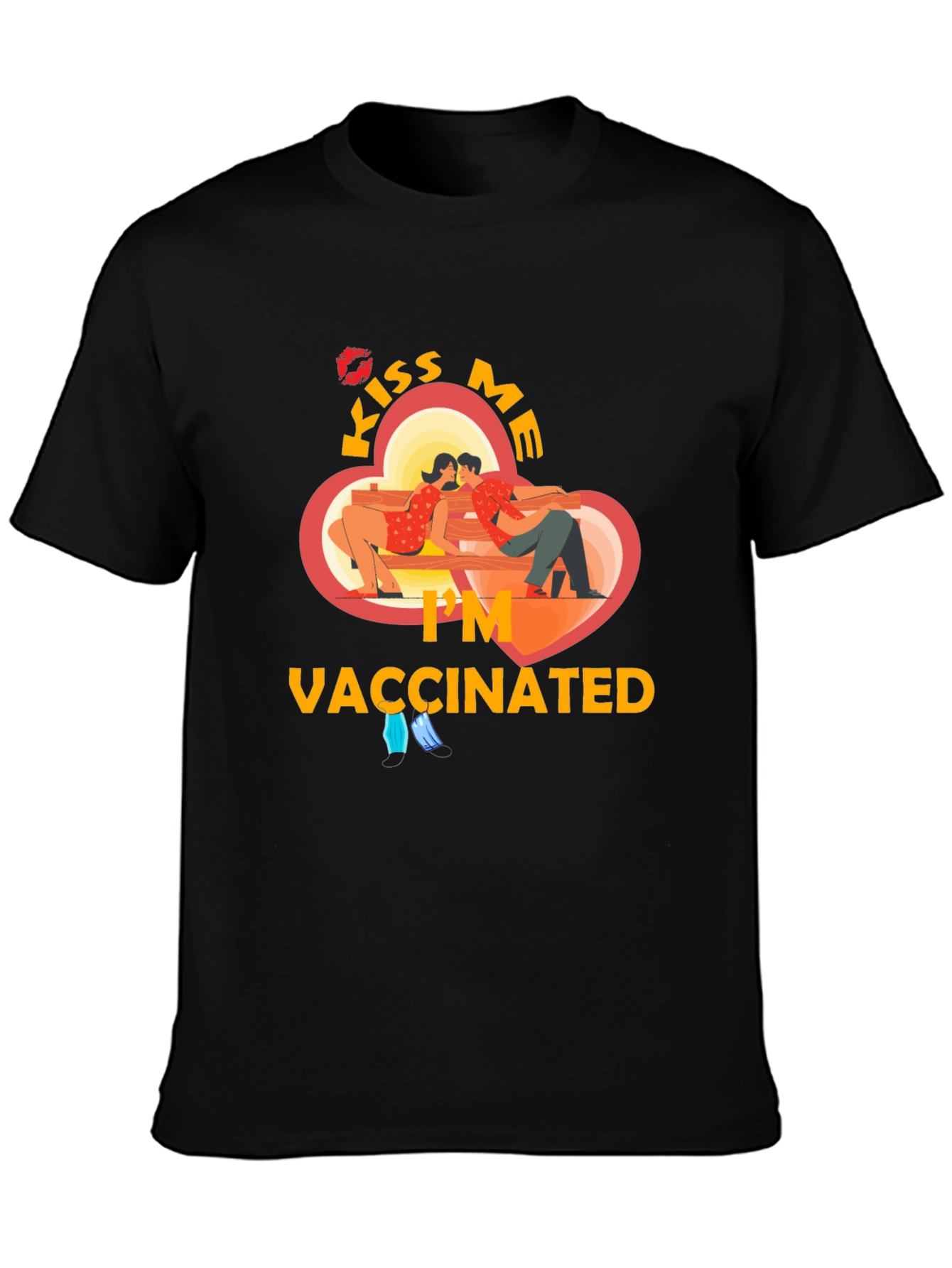 Kiss Me Im Vaccinated Graphic Tee
