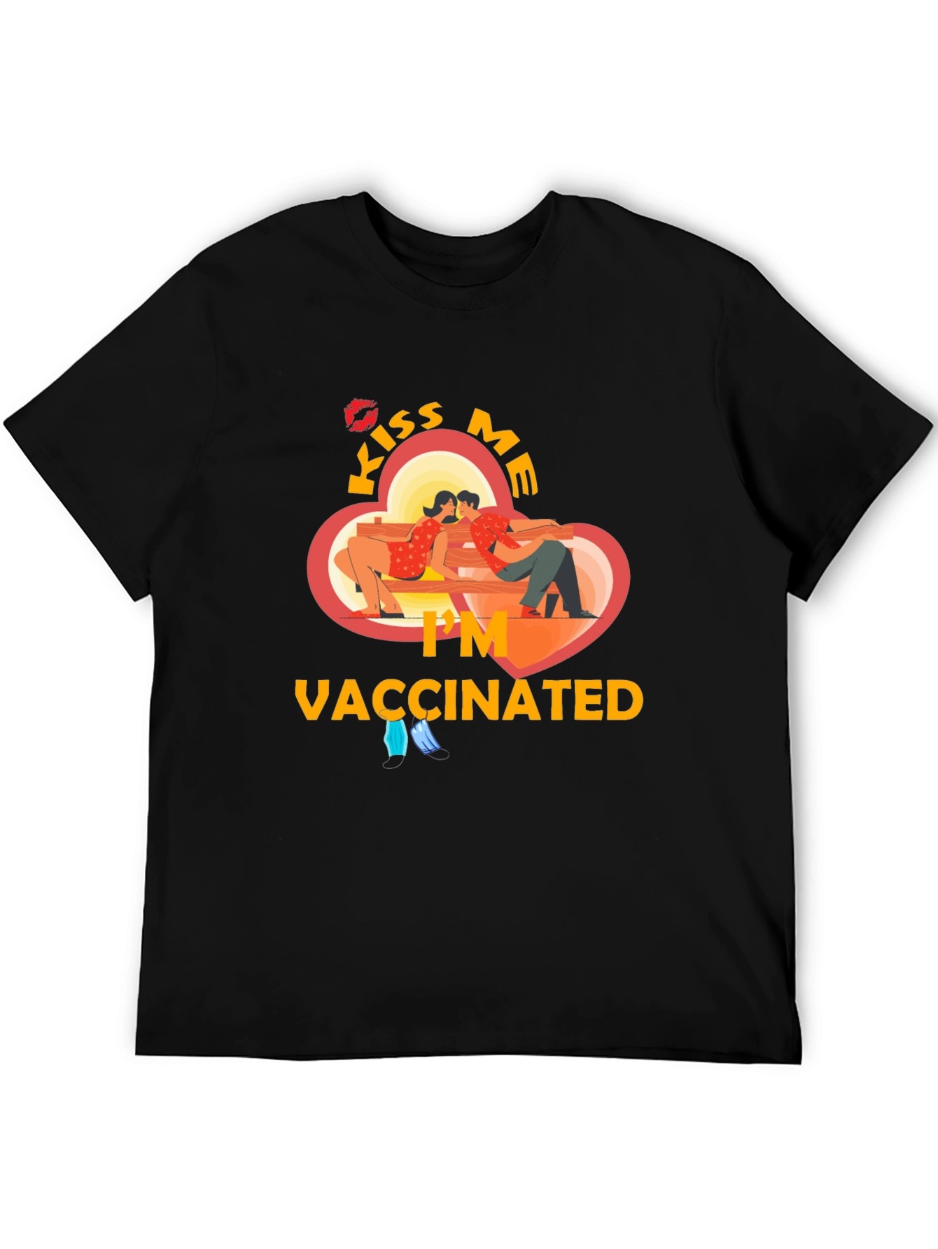 Kiss Me Im Vaccinated Graphic Tee
