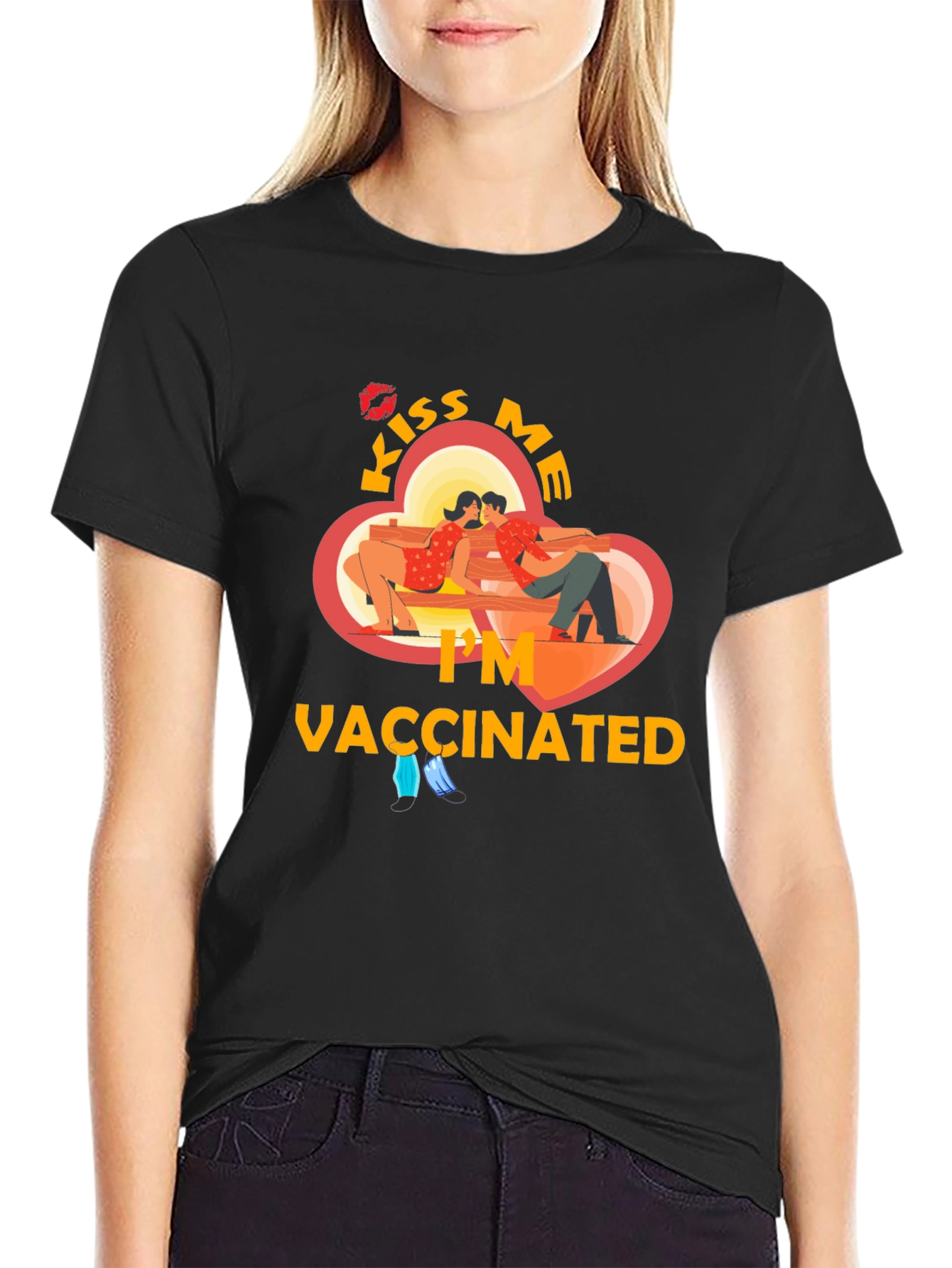 Kiss Me Im Vaccinated Graphic Tee