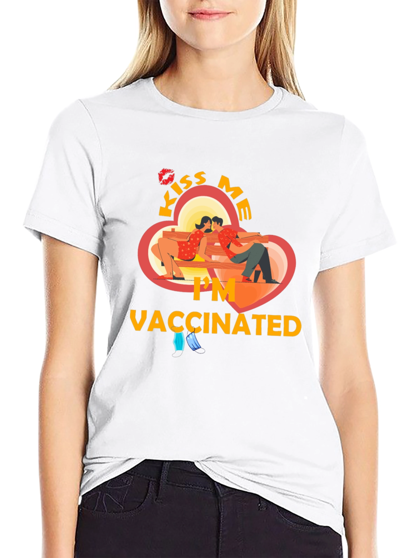 Kiss Me Im Vaccinated Graphic Tee