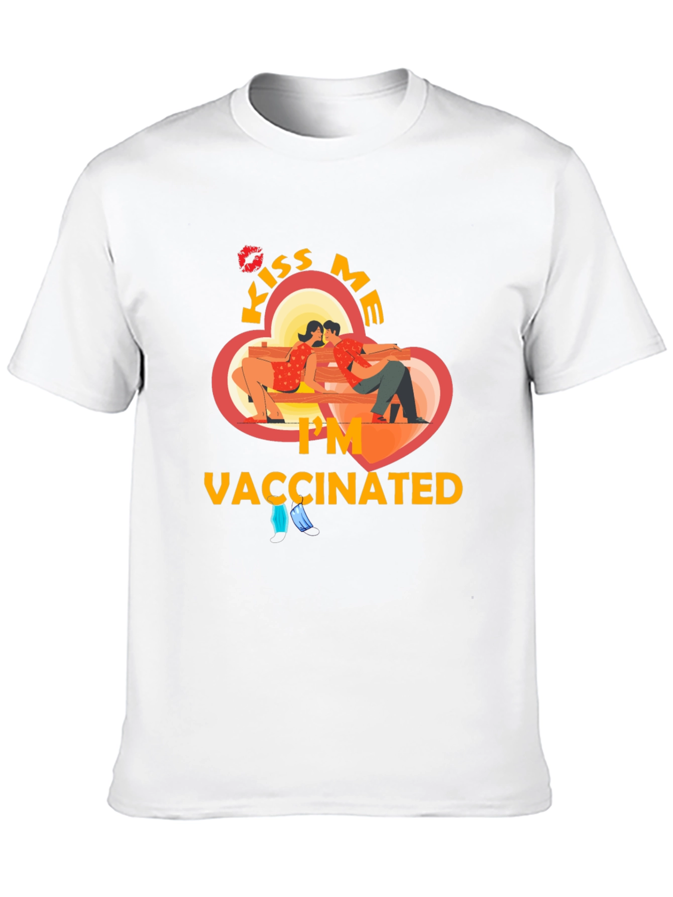 Kiss Me Im Vaccinated Graphic Tee