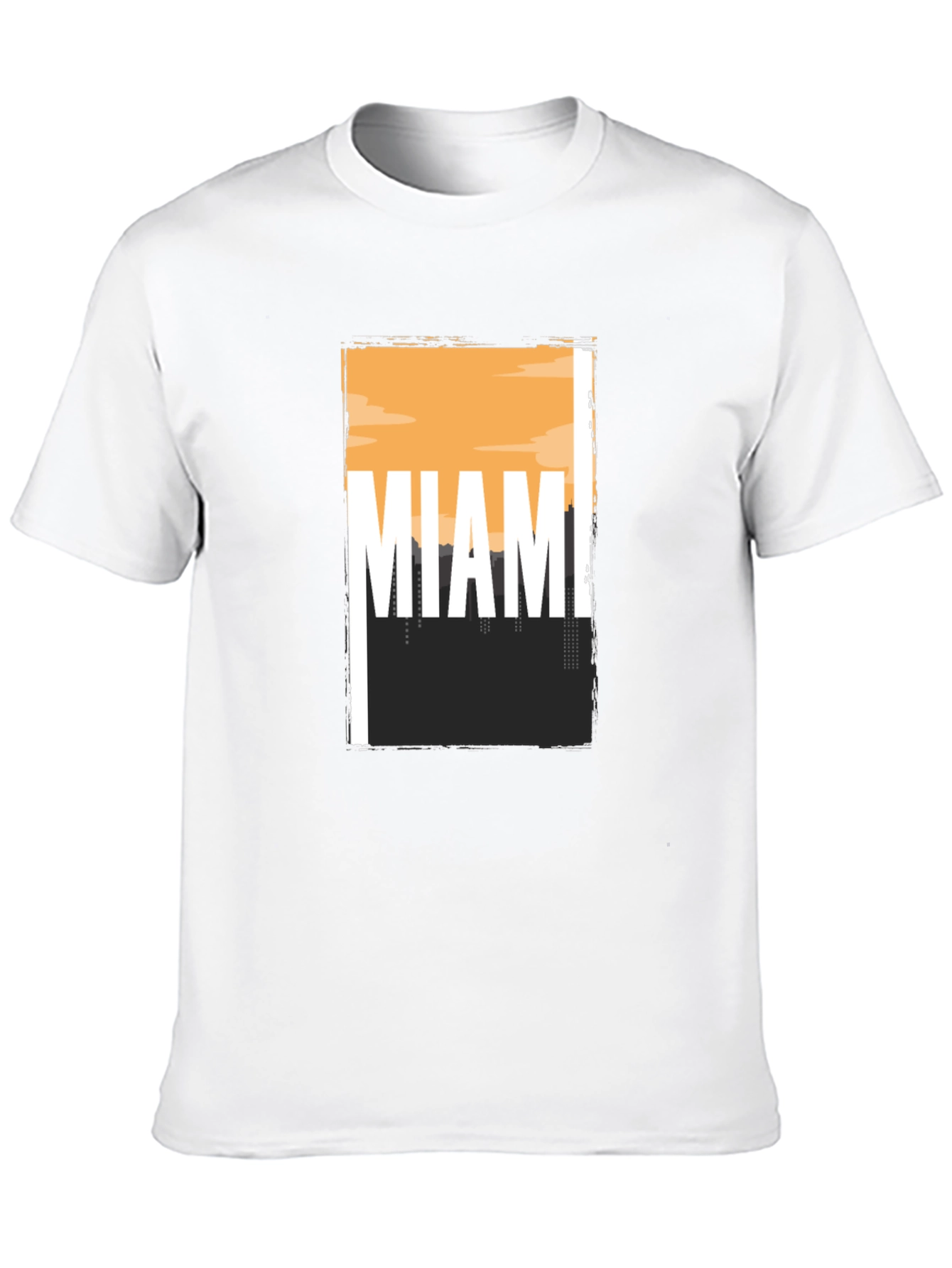 Miami Skyline Graphic Tee - Soft Cotton Blend