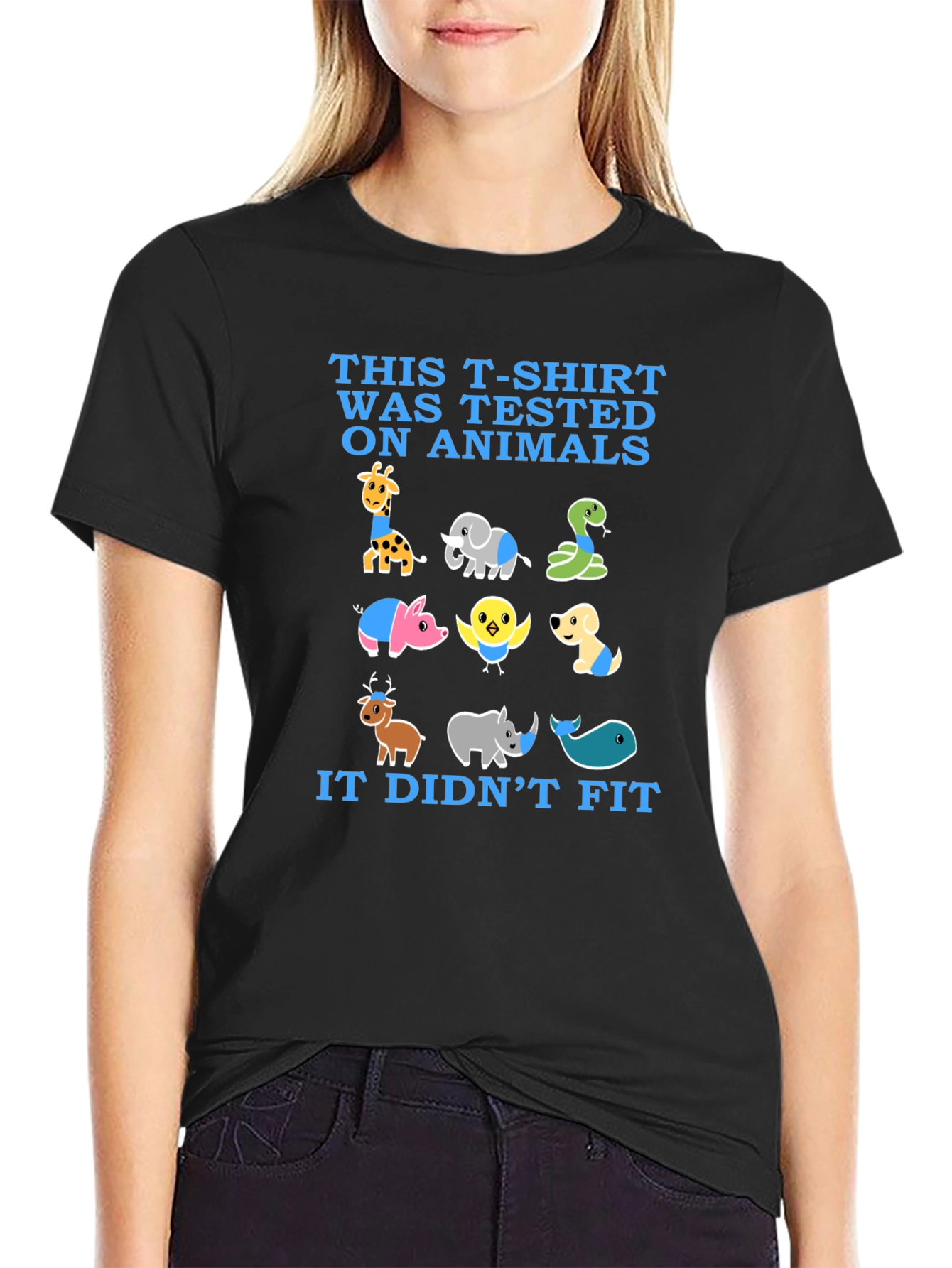 Animal Tested Funny Graphic Tee Shirt