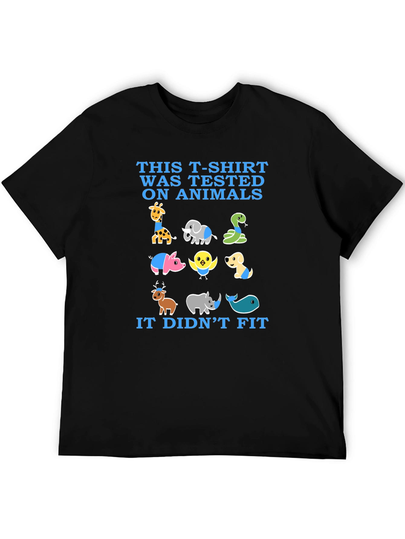 Animal Tested Funny Graphic Tee Shirt