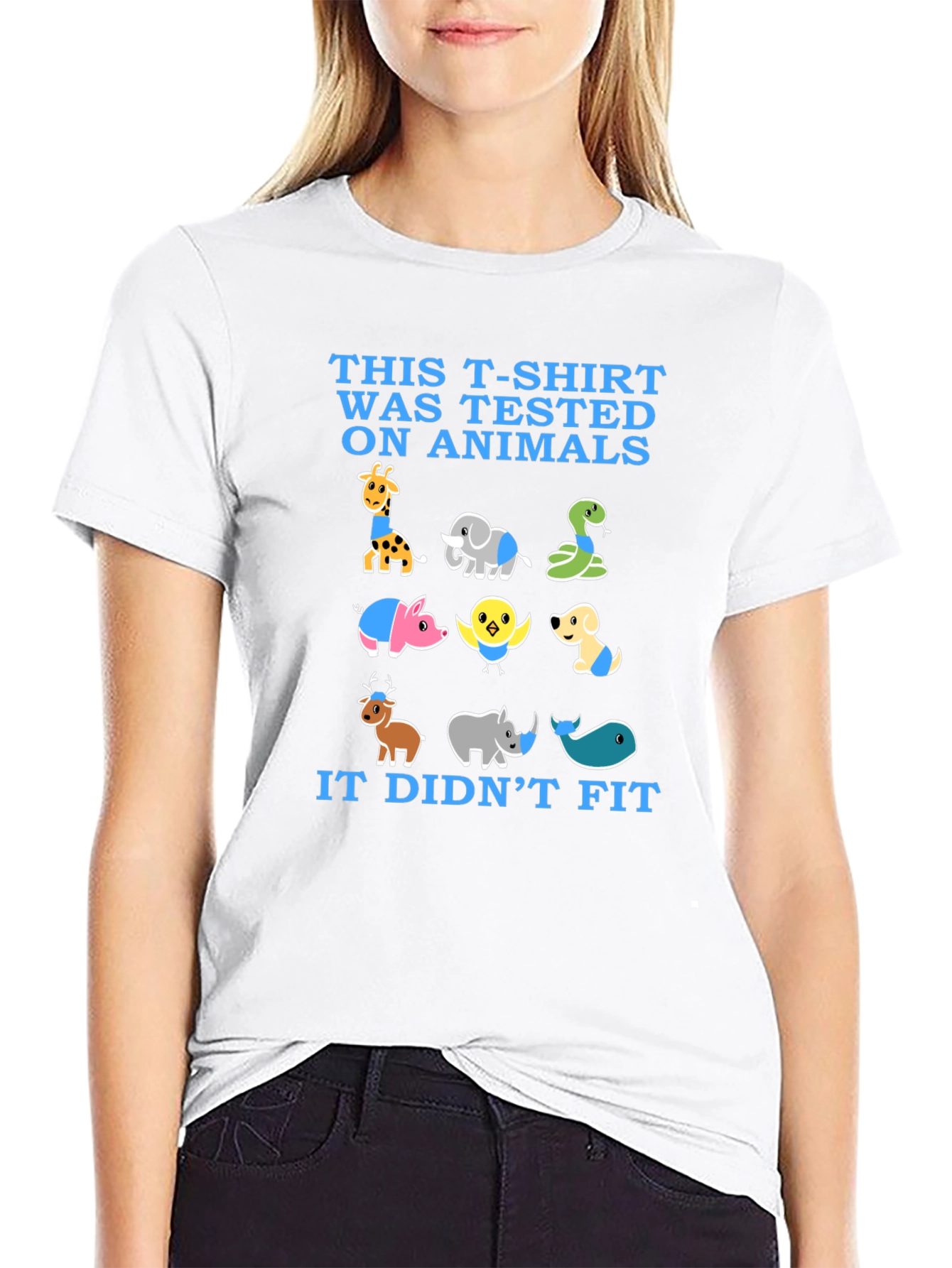 Animal Tested Funny Graphic Tee Shirt