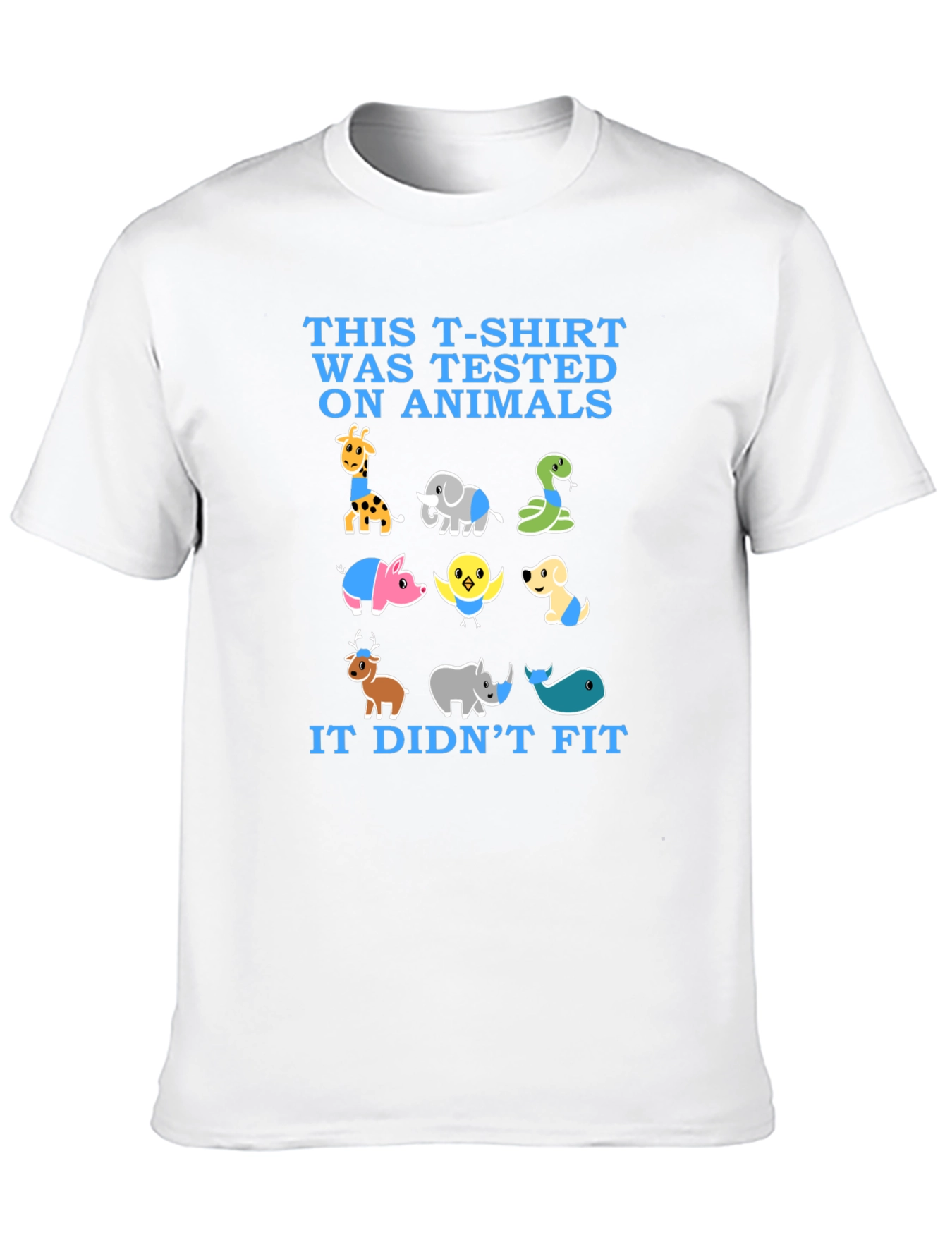Animal Tested Funny Graphic Tee Shirt