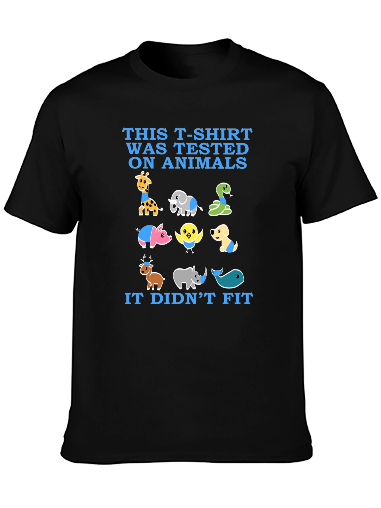 Animal Tested Funny Graphic Tee Shirt