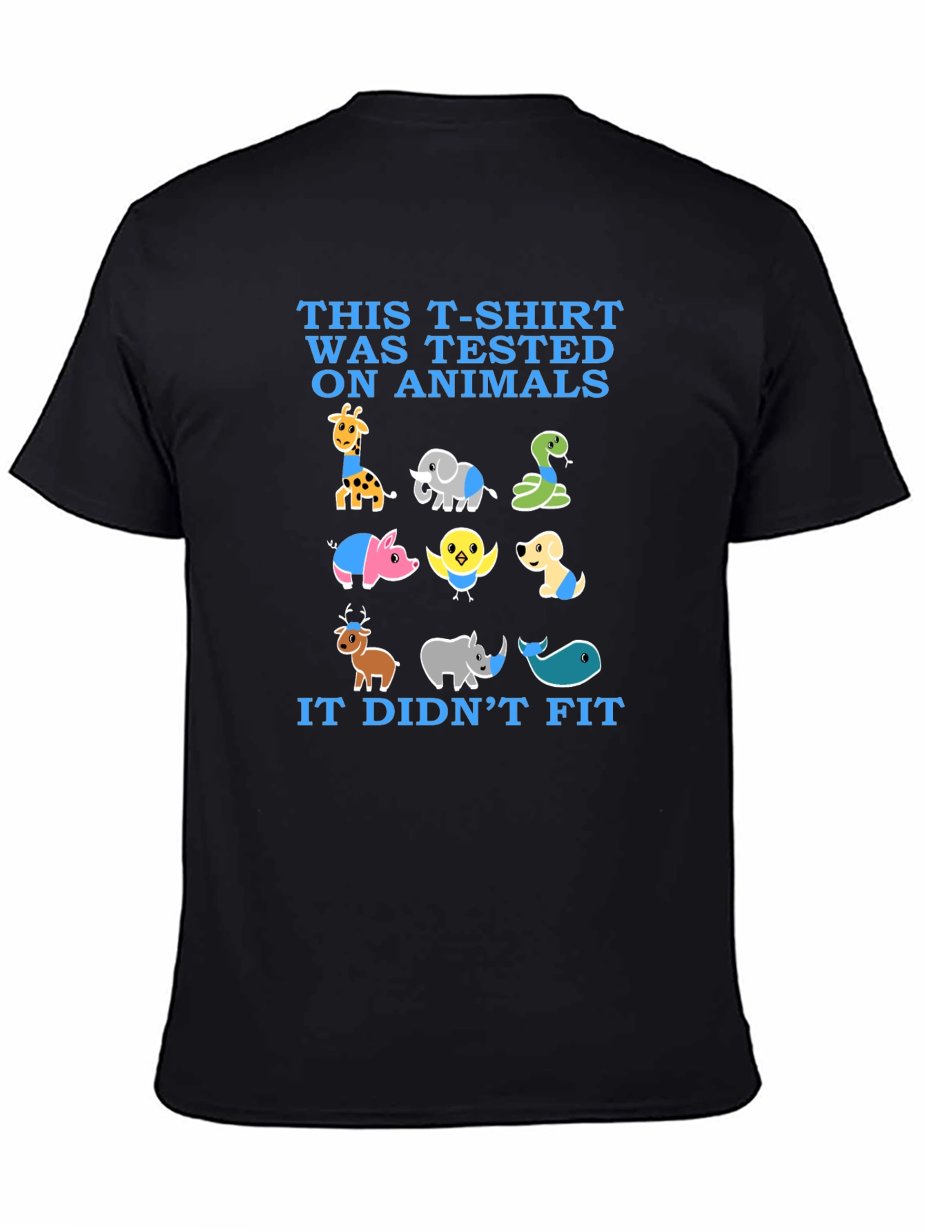 Animal Tested Funny Graphic Tee Shirt