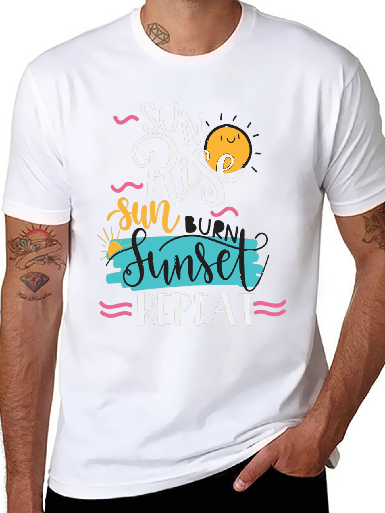 Sun Rise Sunset Repeat Graphic Tee