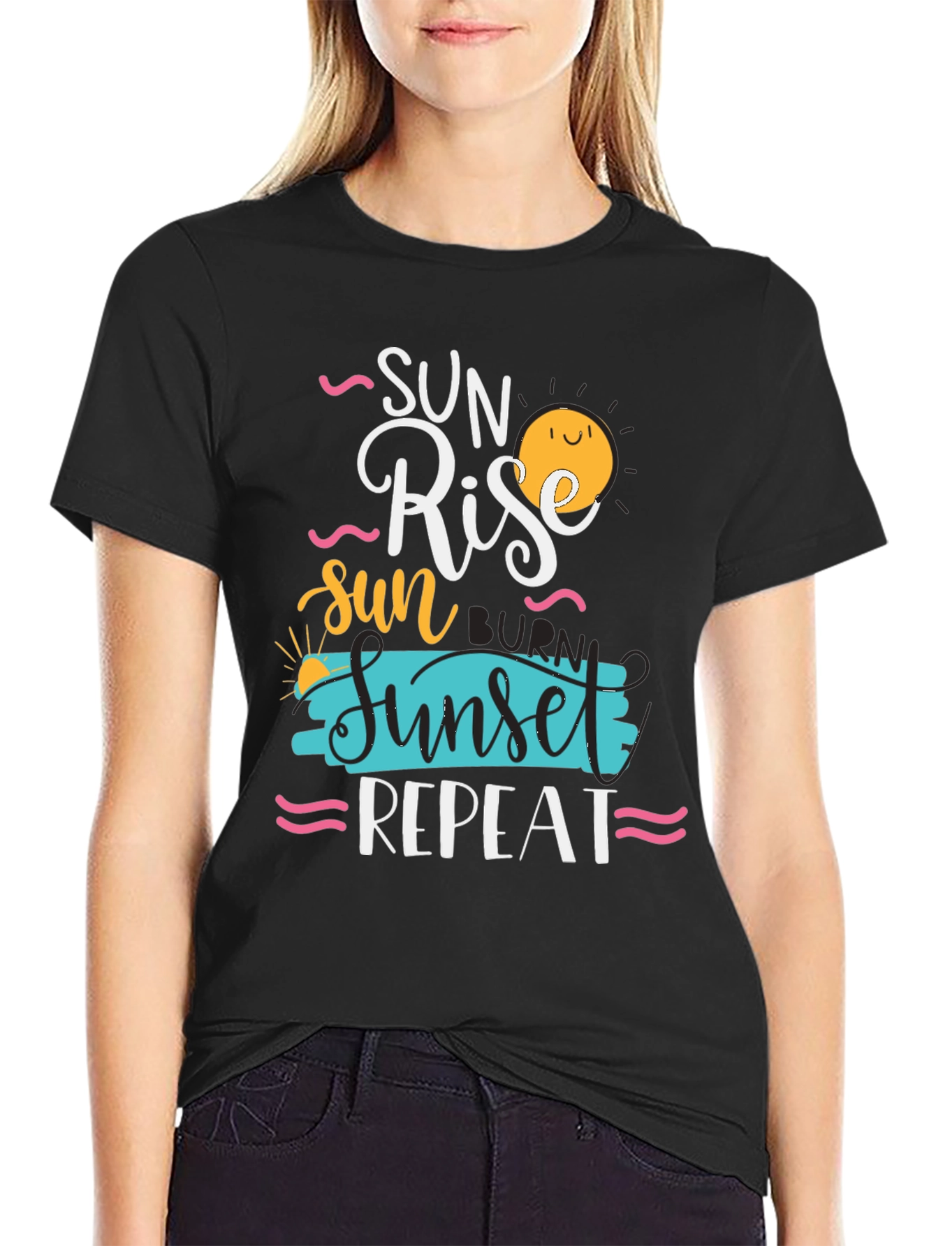 Sun Rise Sunset Repeat Graphic Tee