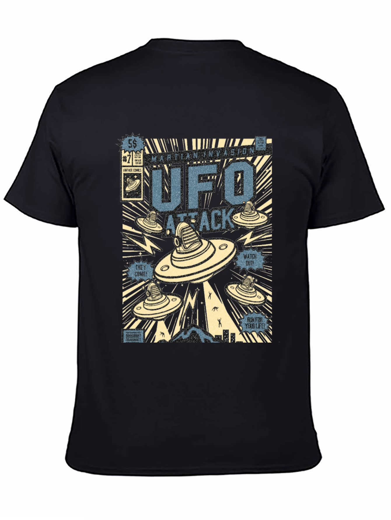 UFO Attack Graphic T-Shirt
