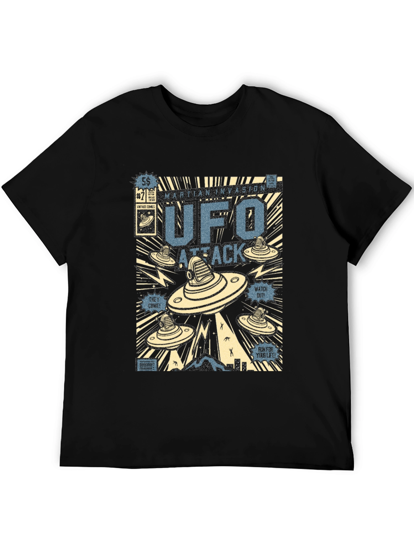 UFO Attack Graphic T-Shirt