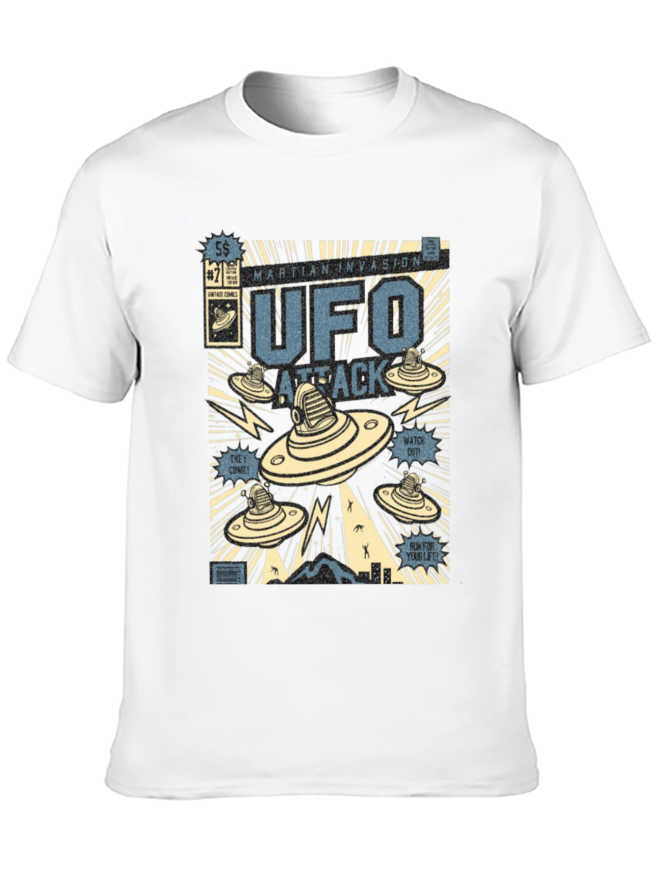 UFO Attack Graphic T-Shirt