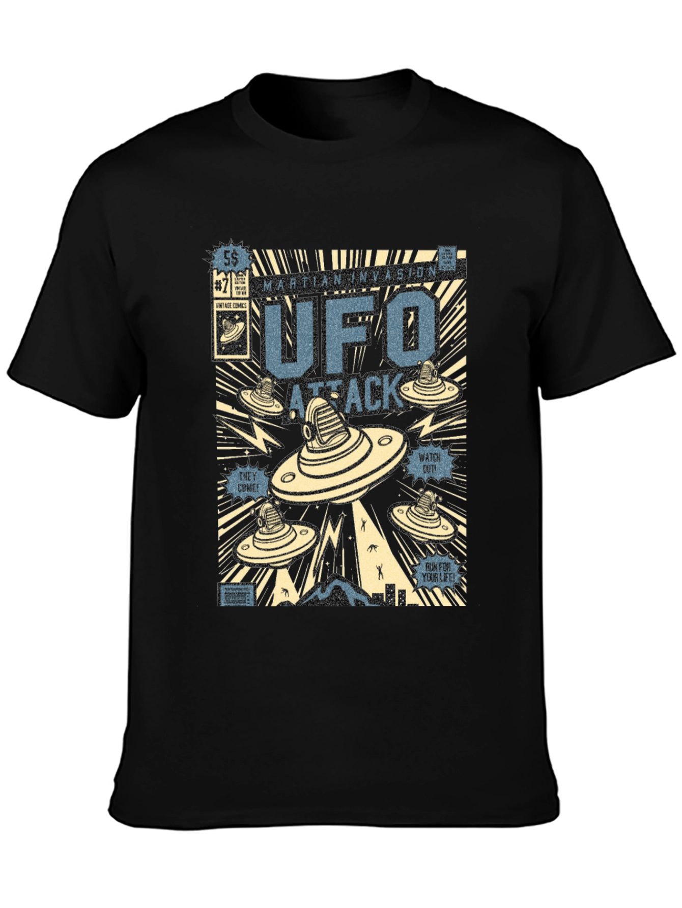 UFO Attack Graphic T-Shirt