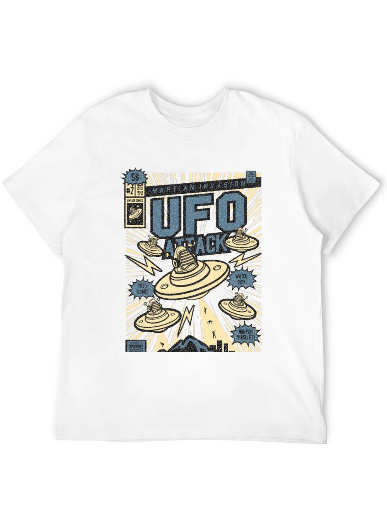 UFO Attack Graphic T-Shirt