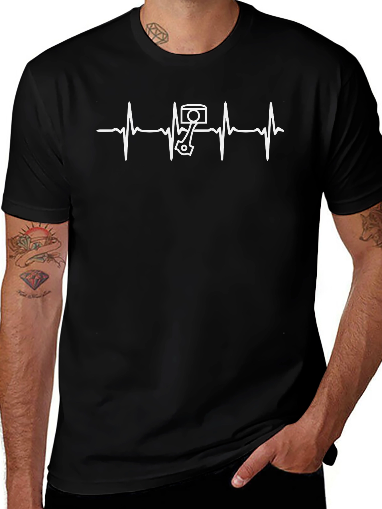 Engine Piston Heartbeat T-Shirt