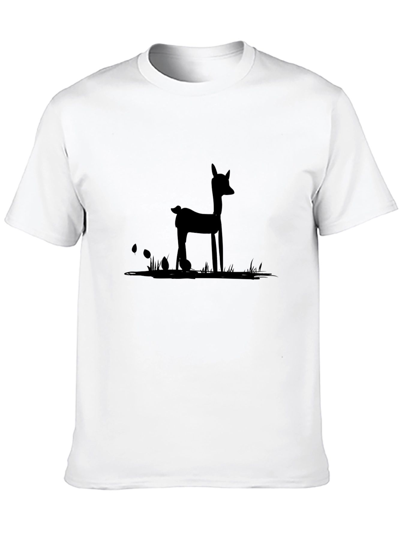 Black Deer Silhouette Graphic Tee - Unisex