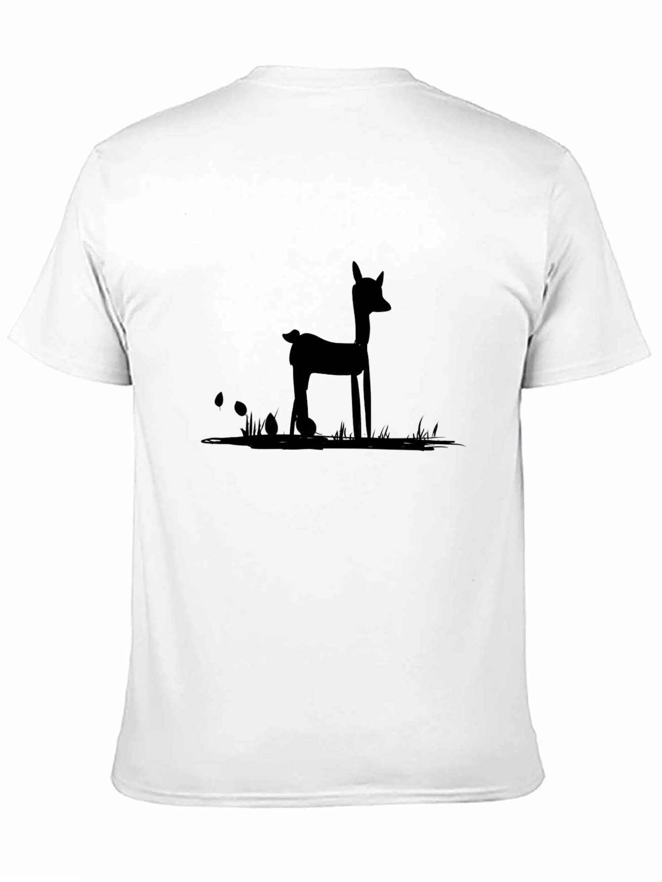 Black Deer Silhouette Graphic Tee - Unisex