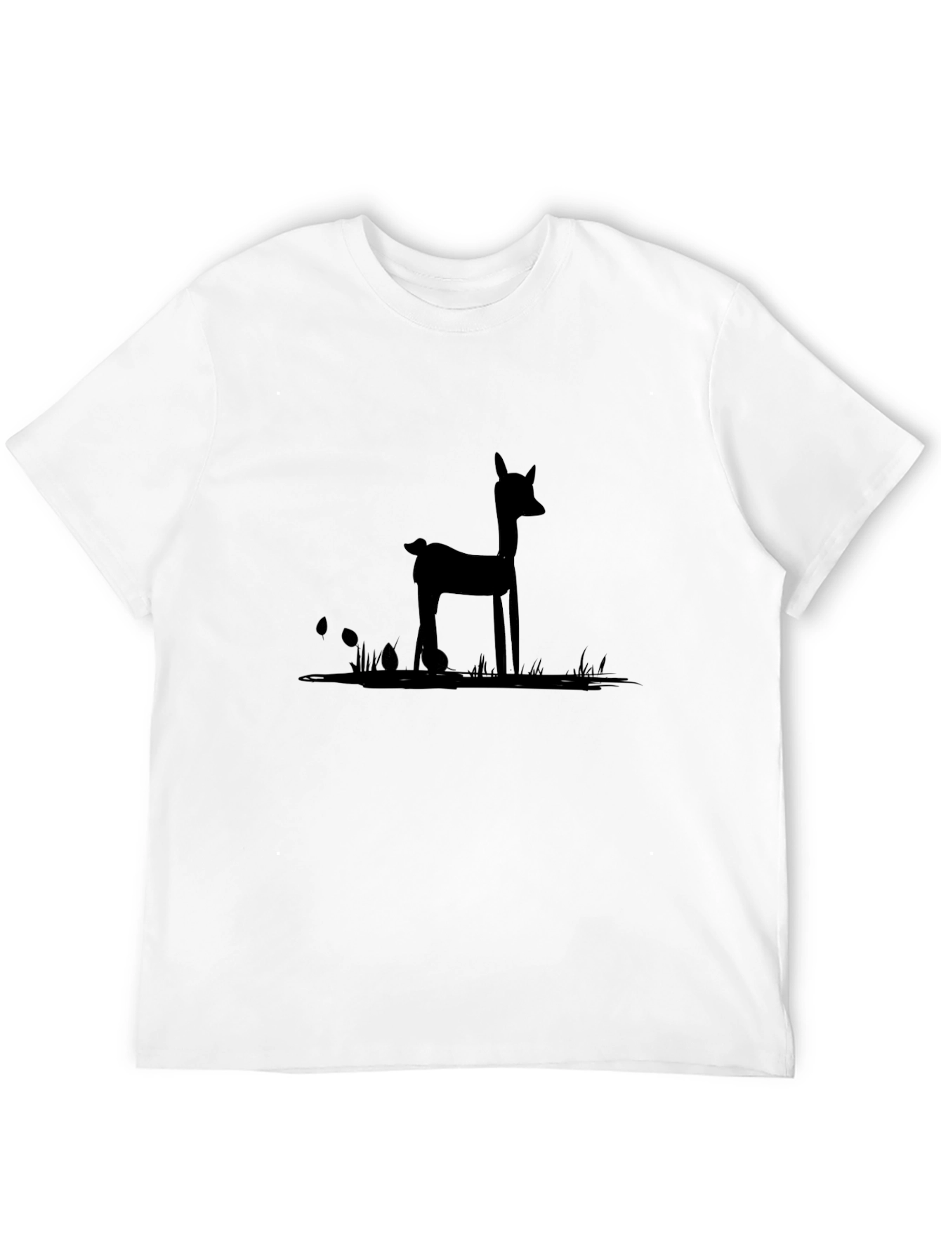 Black Deer Silhouette Graphic Tee - Unisex